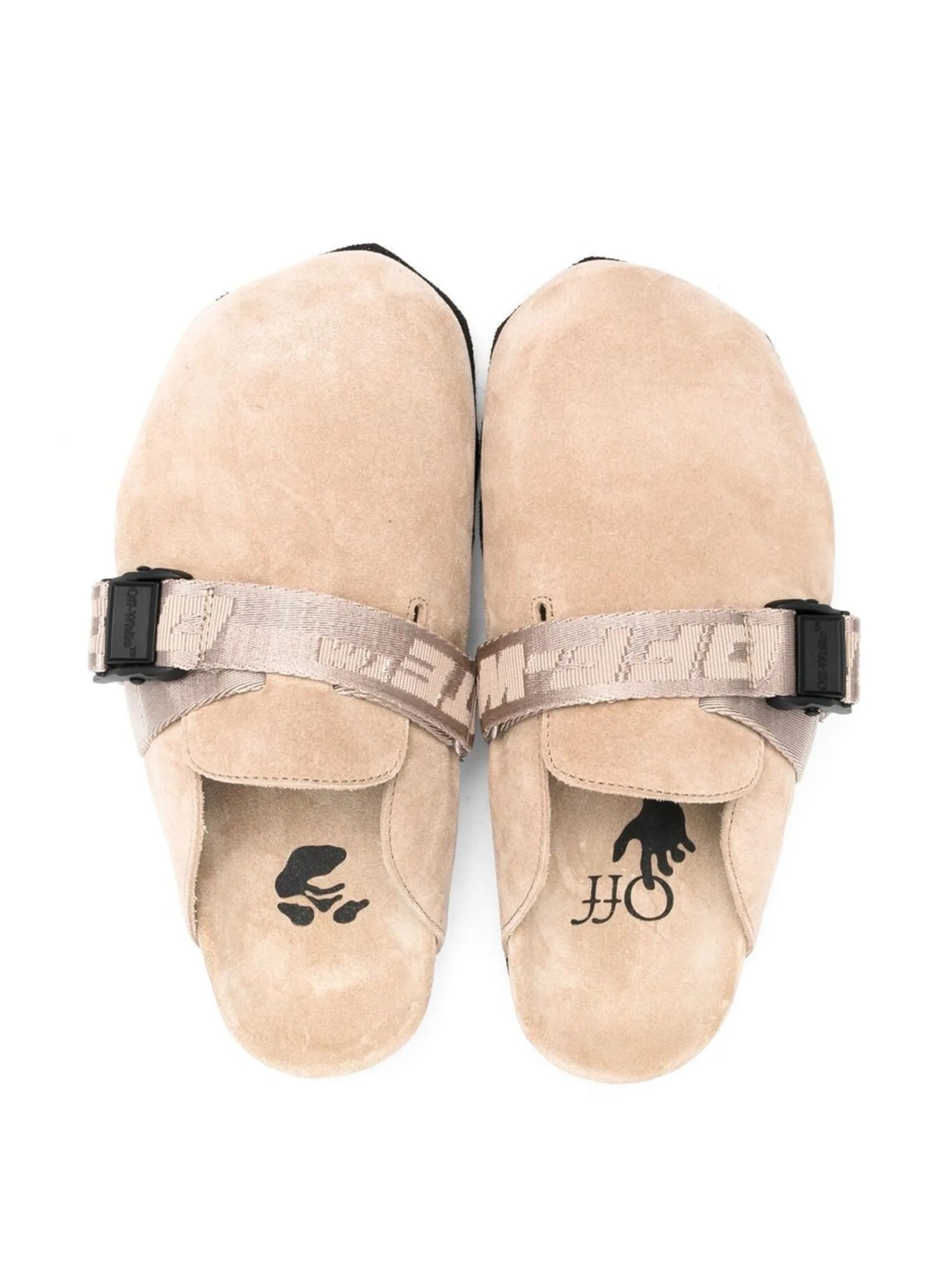 buckled round-toe mules