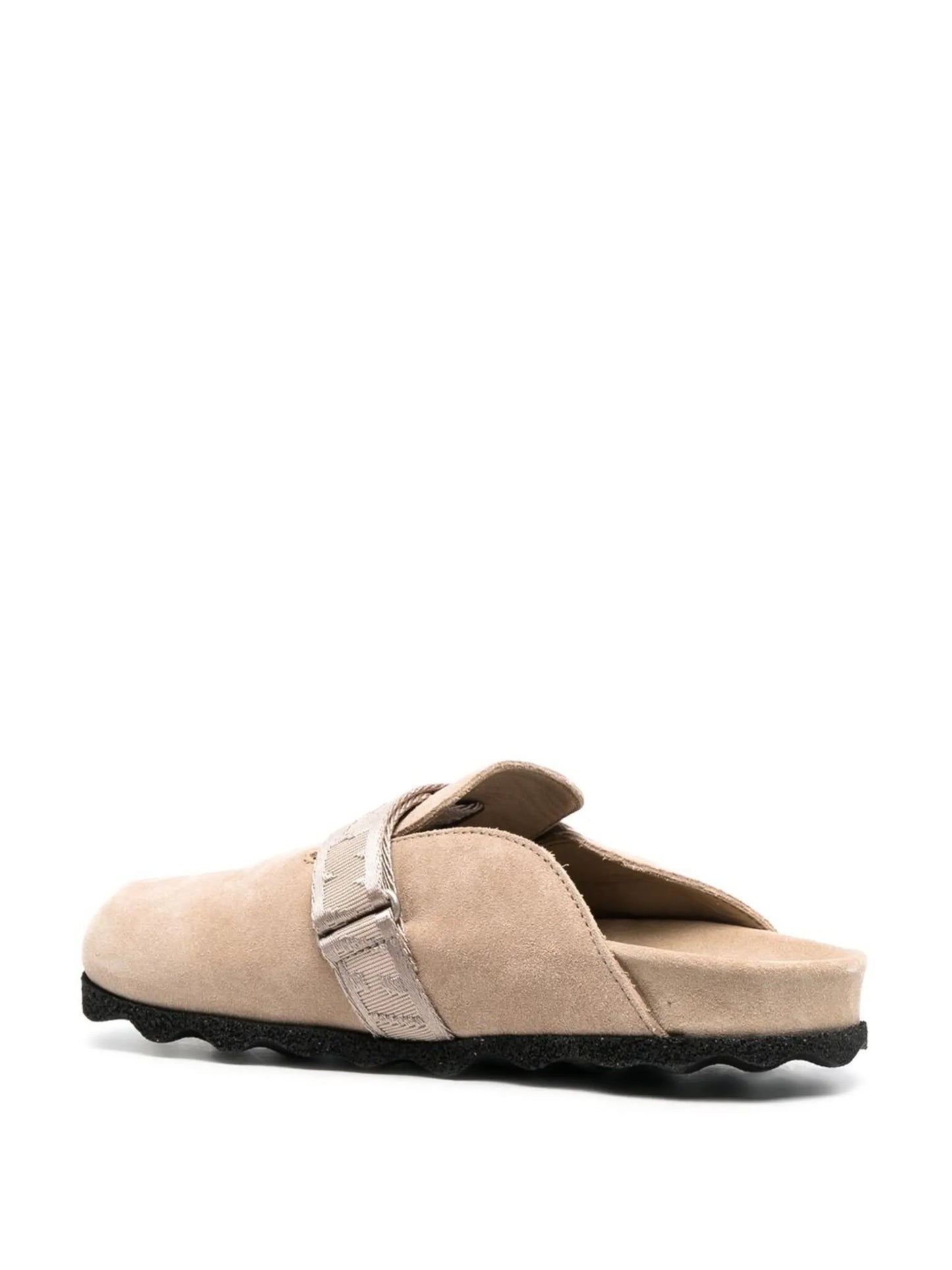 buckled round-toe mules