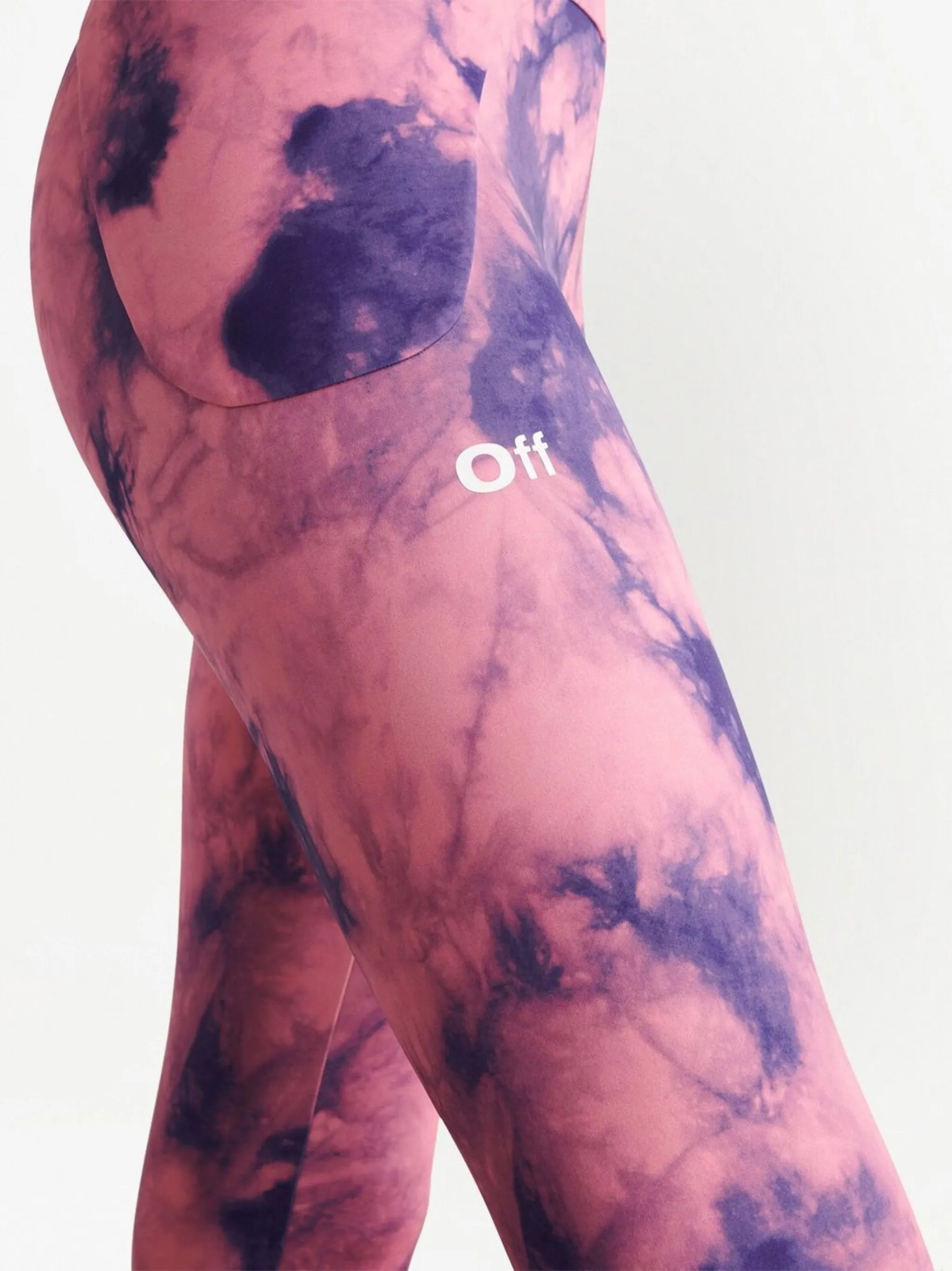 tie-dye logo-print leggings