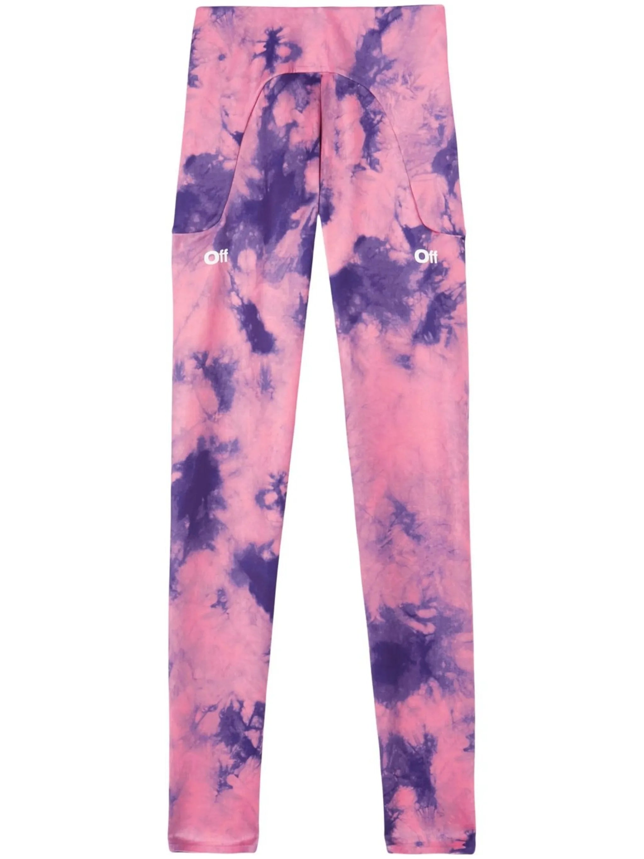 tie-dye logo-print leggings