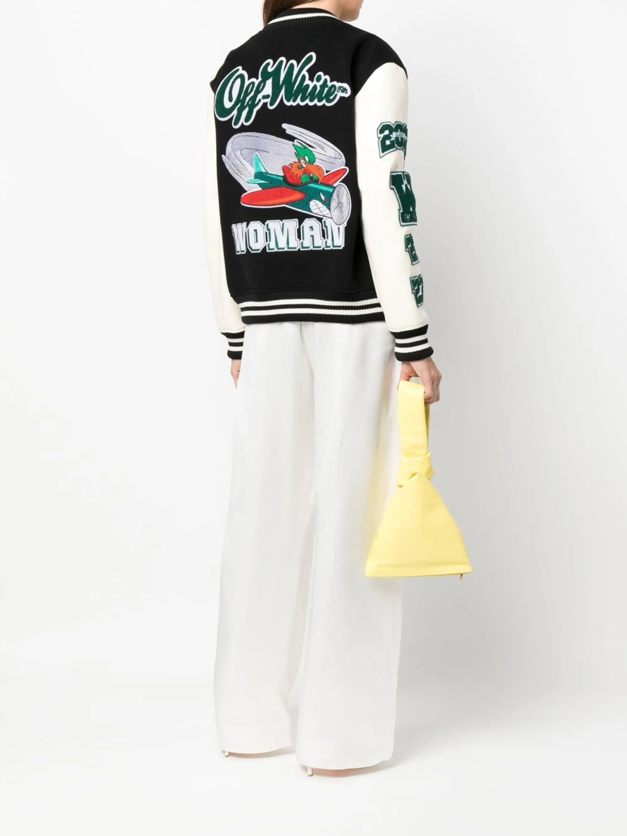Embr Patches embroidered varsity jacket