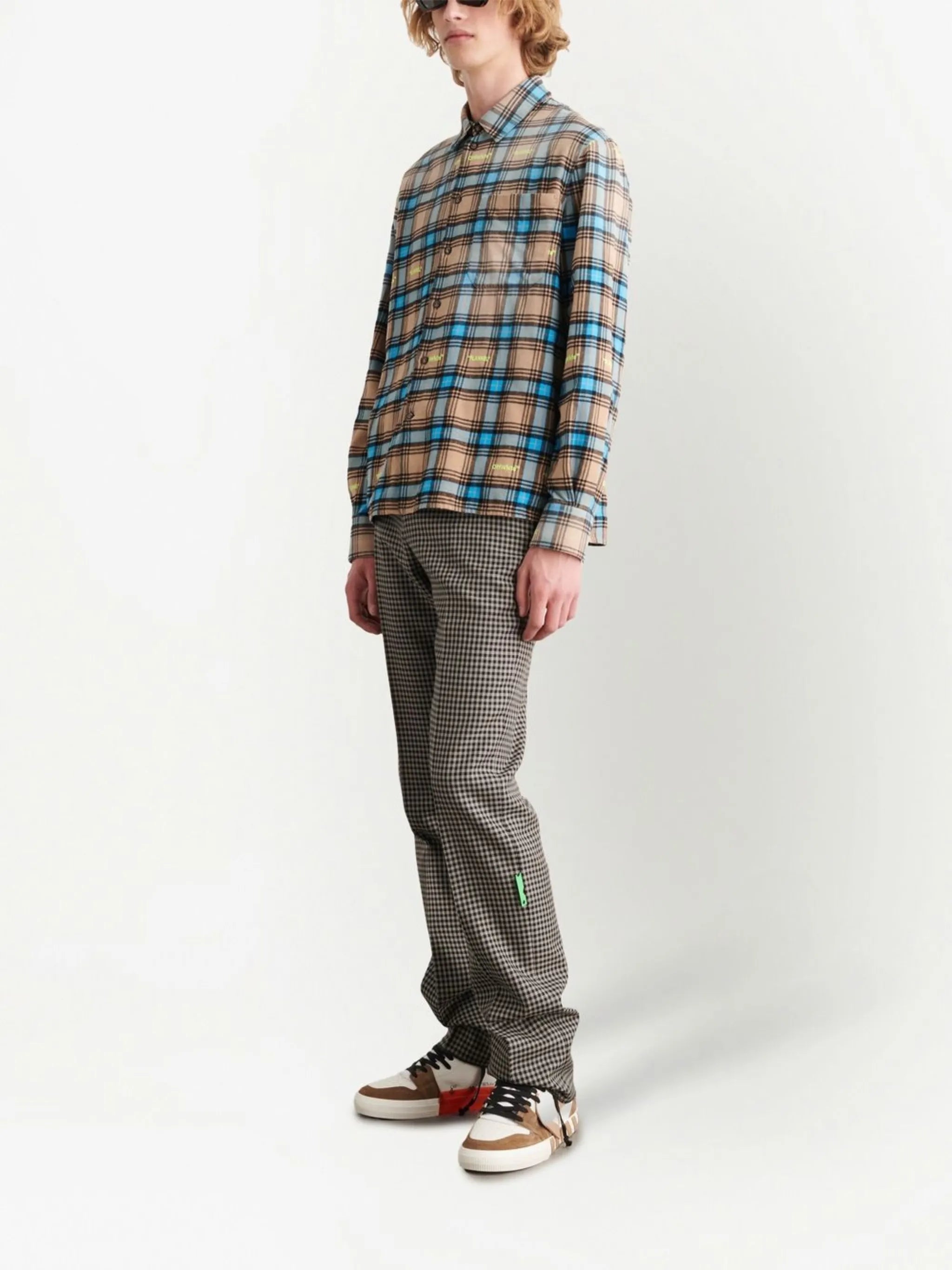 check-print long-sleeve shirt