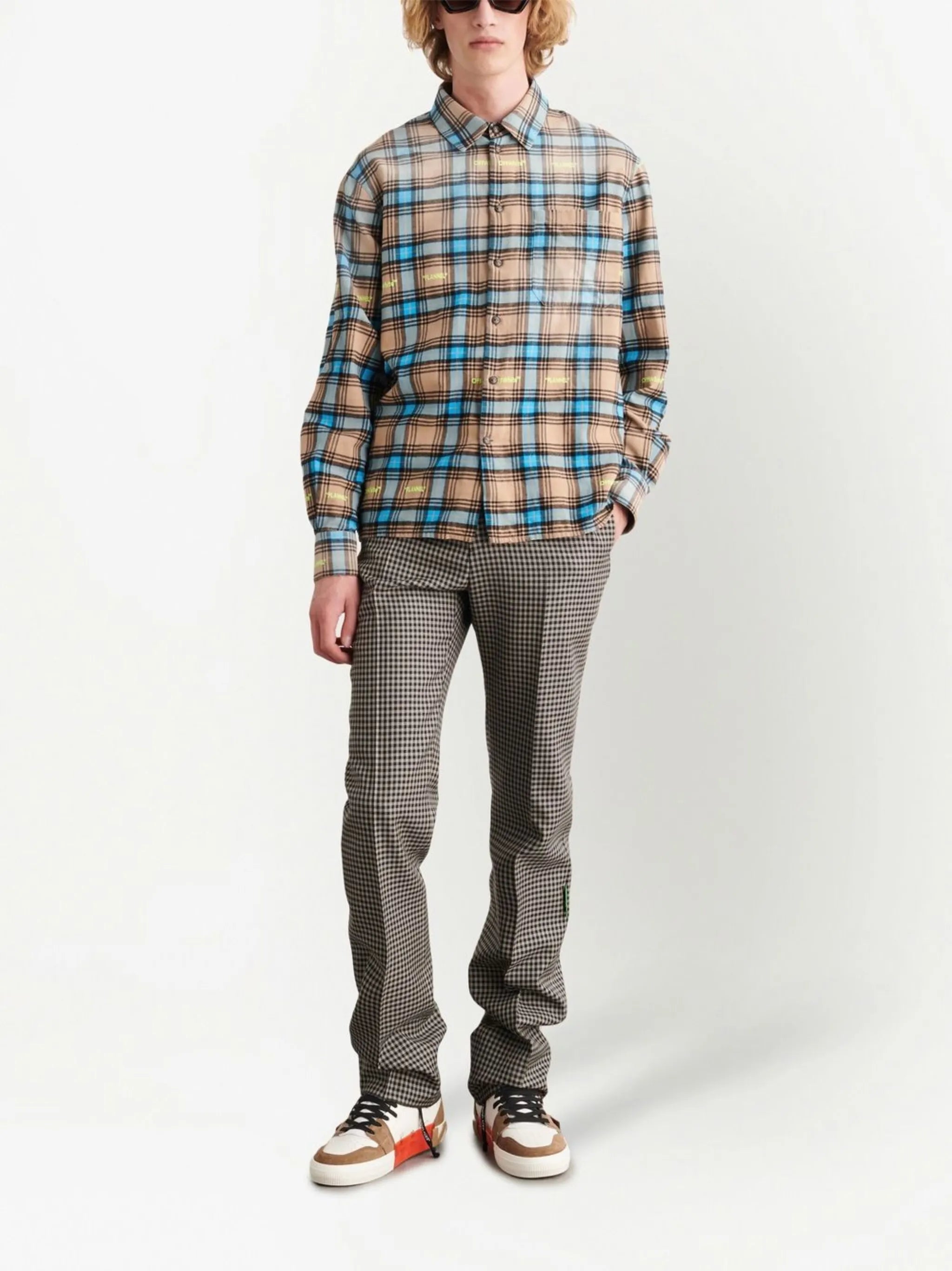 check-print long-sleeve shirt