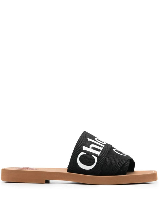 logo-strap sandals