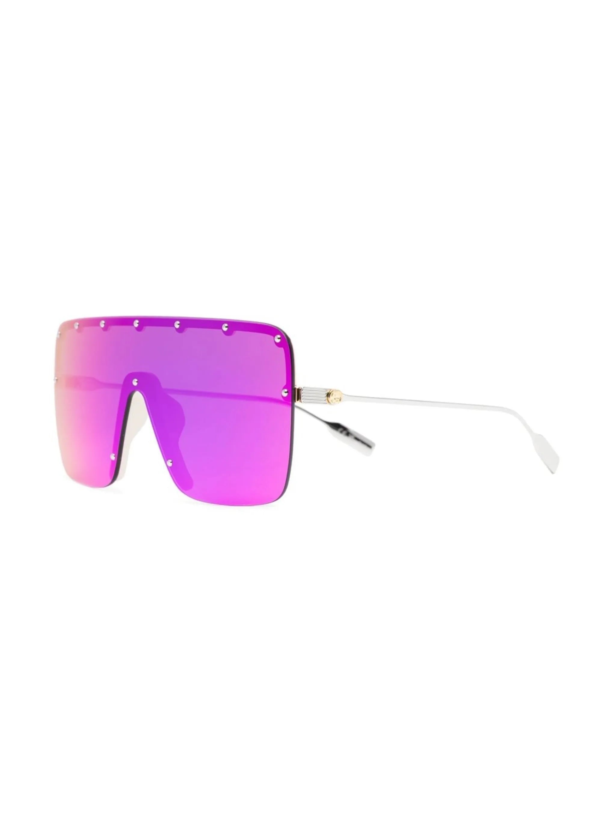 oversized-frame studded sunglasses