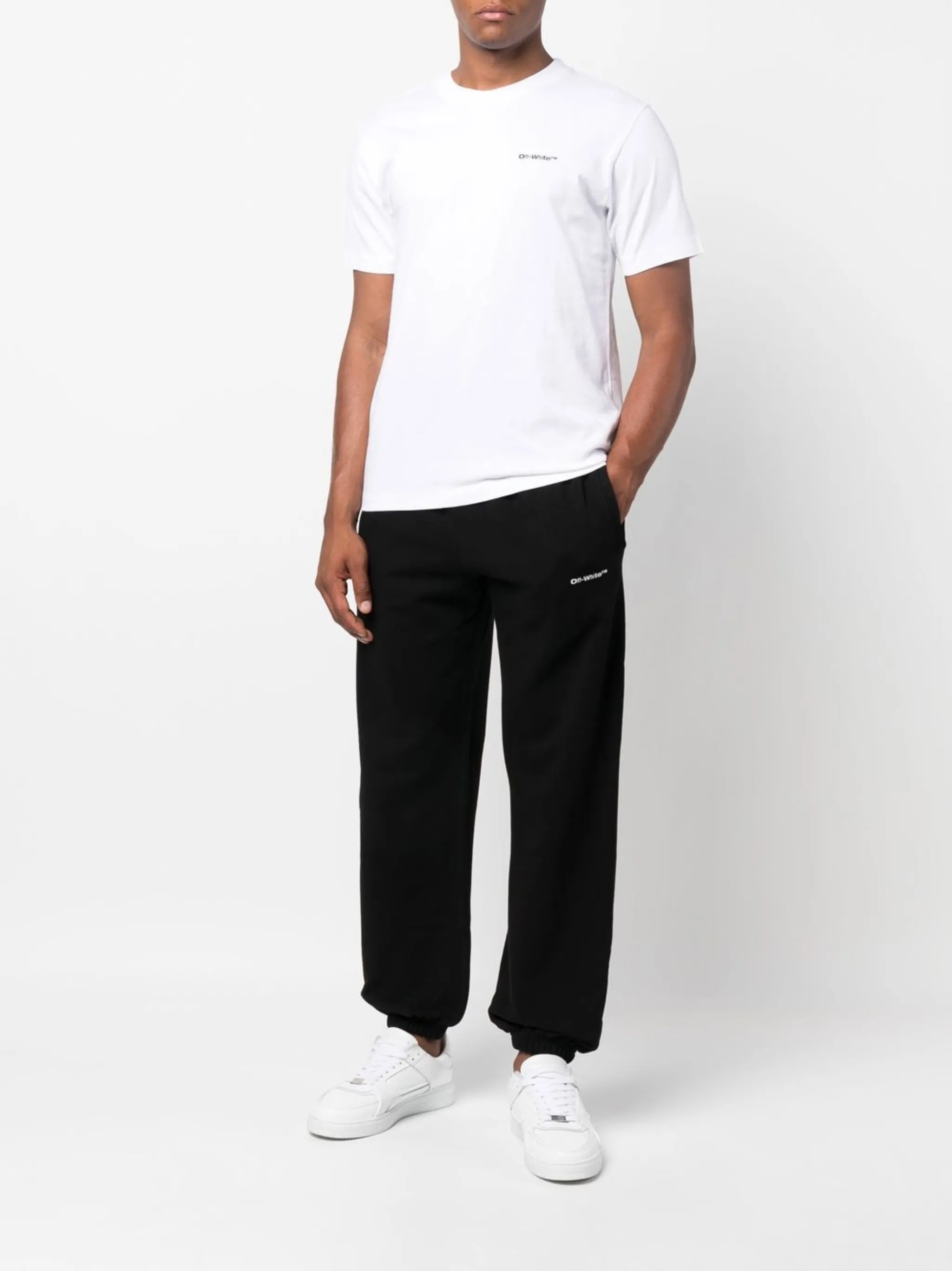 Wave Diag-Stripe cotton T-shirt