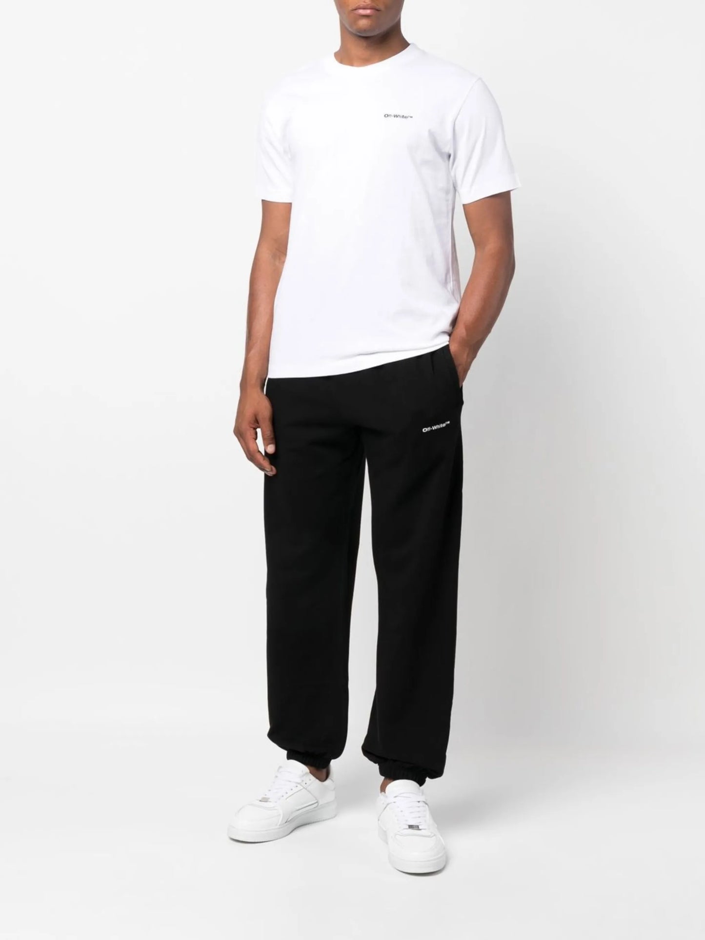 Wave Diag-Stripe cotton T-shirt