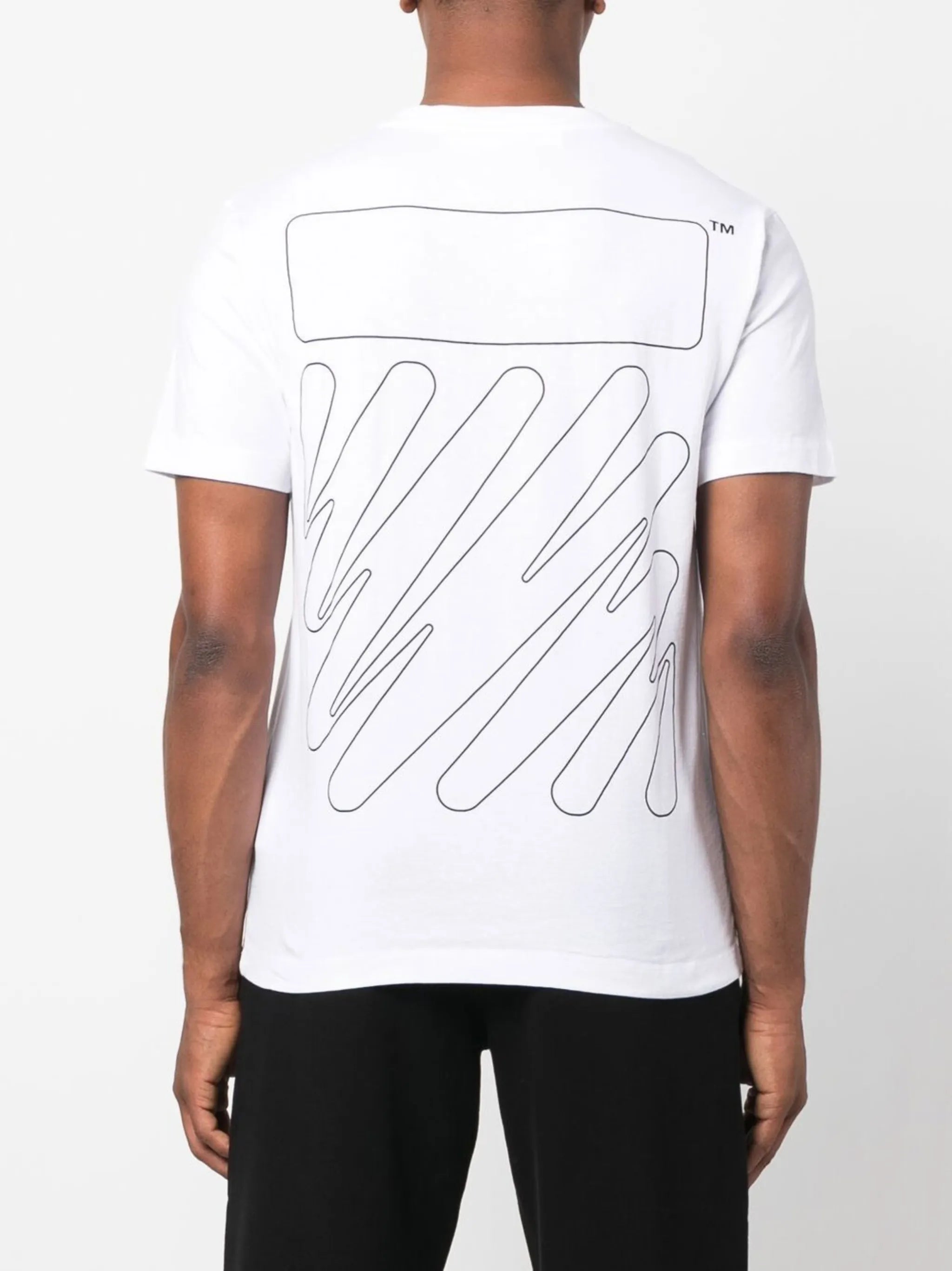 Wave Diag-Stripe cotton T-shirt