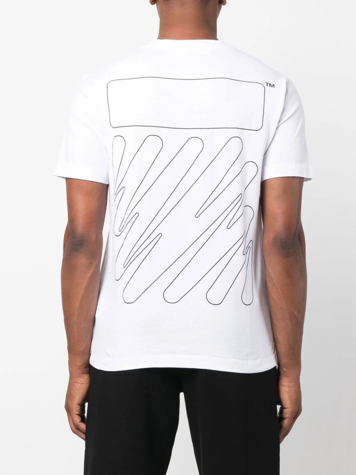 Wave Diag-Stripe cotton T-shirt