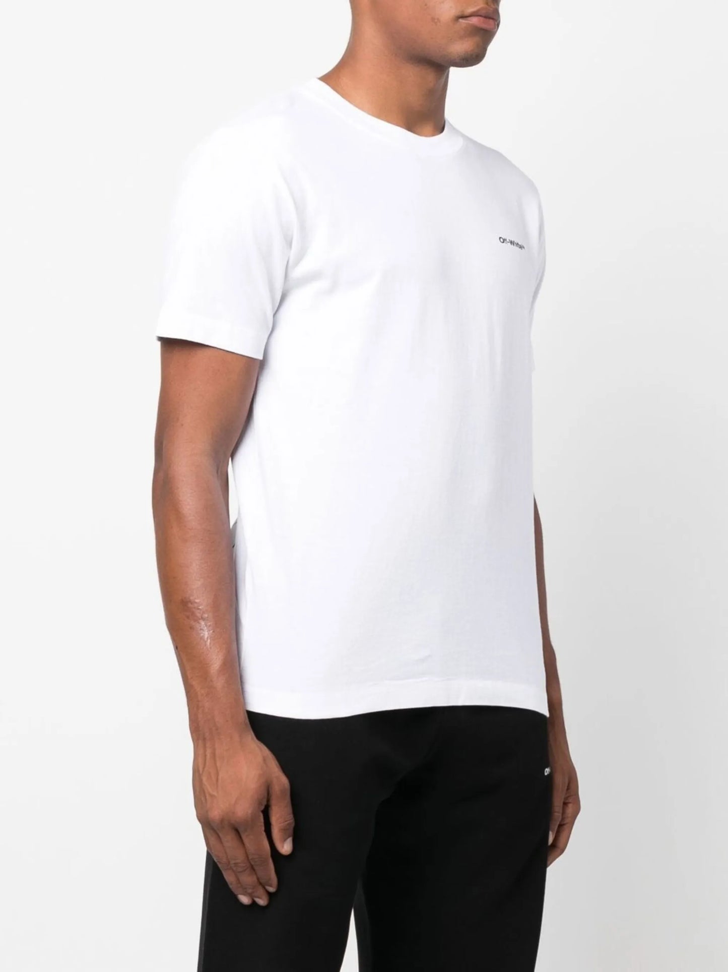 Wave Diag-Stripe cotton T-shirt