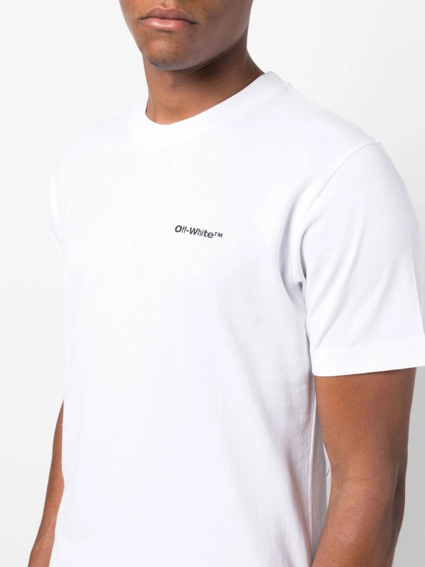 Wave Diag-Stripe cotton T-shirt
