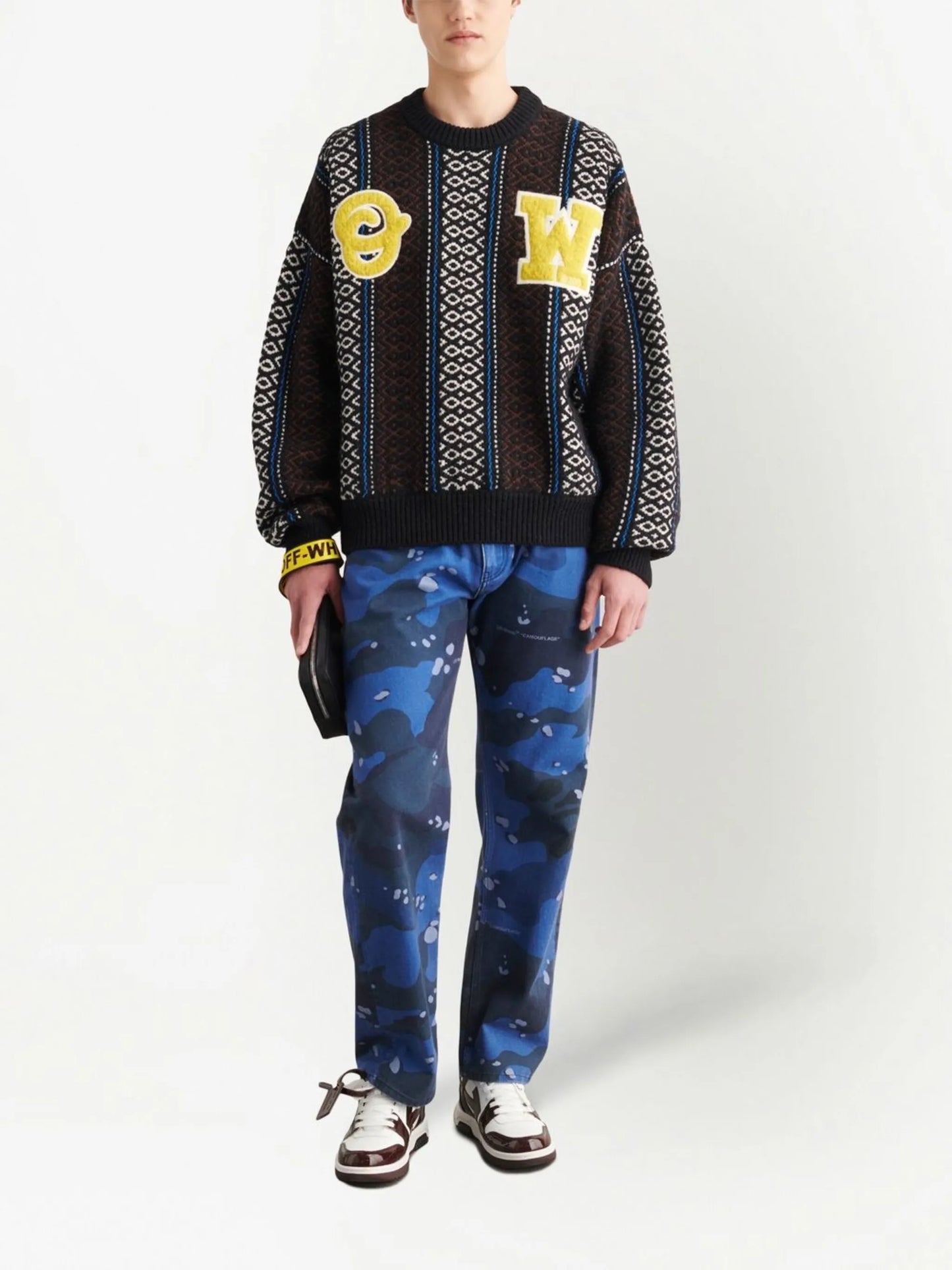 intarsia-knit logo-embellished jumper
