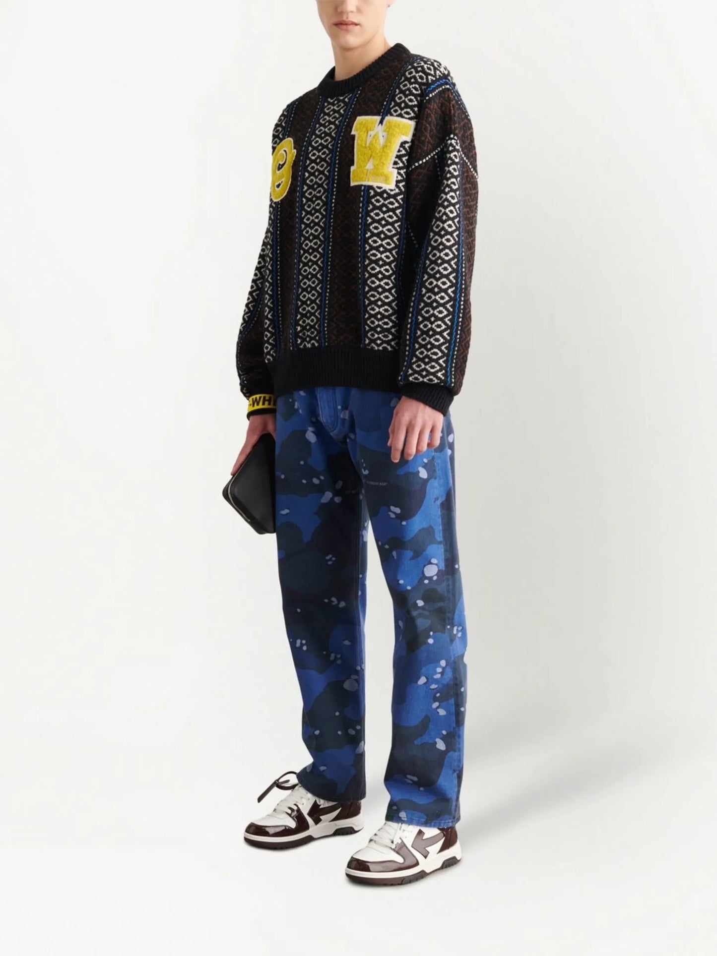 intarsia-knit logo-embellished jumper