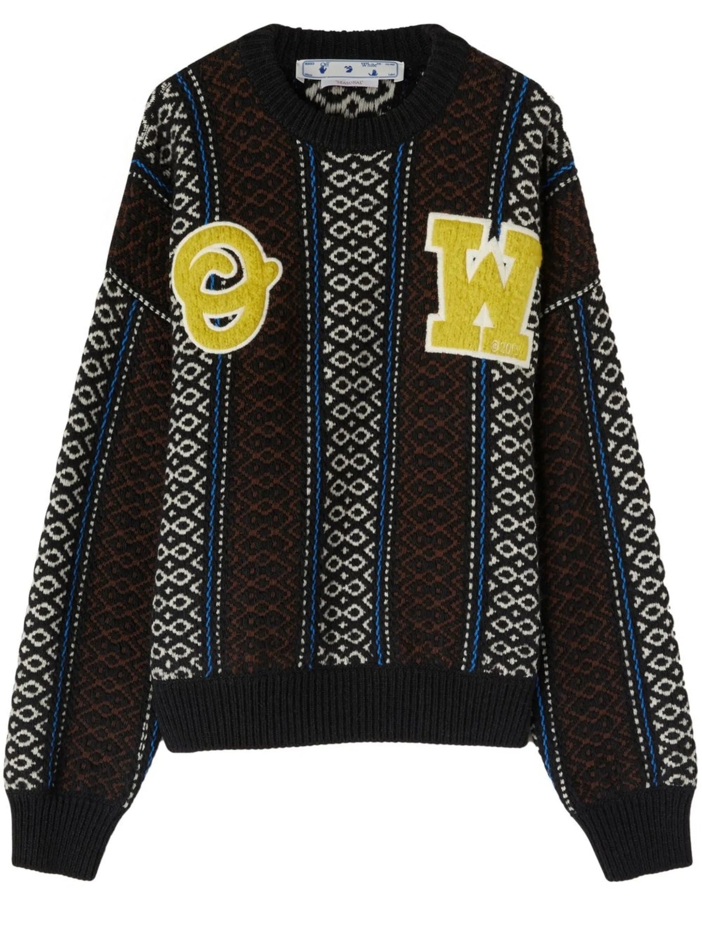 intarsia-knit logo-embellished jumper