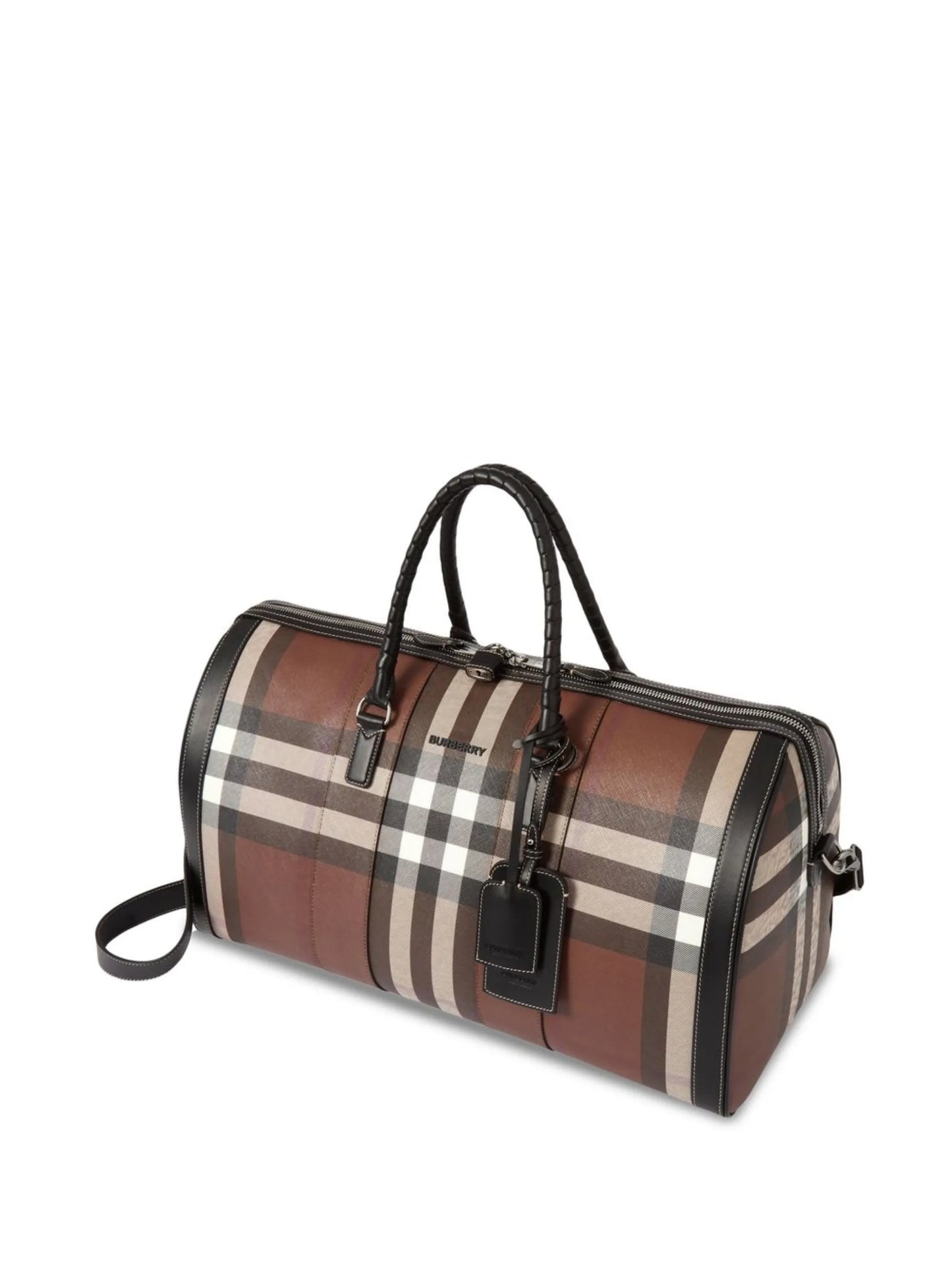 logo detail check holdall