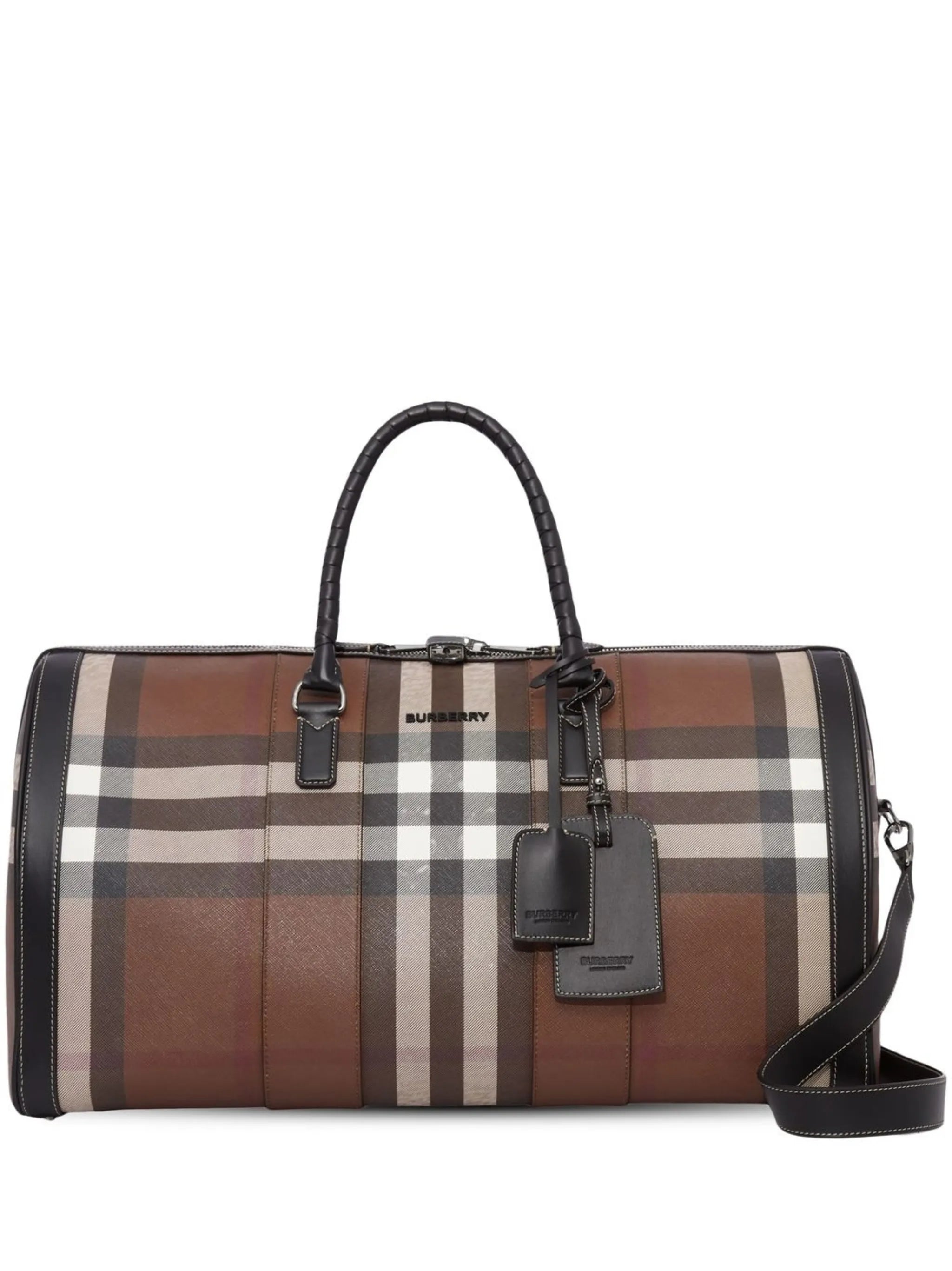 logo detail check holdall