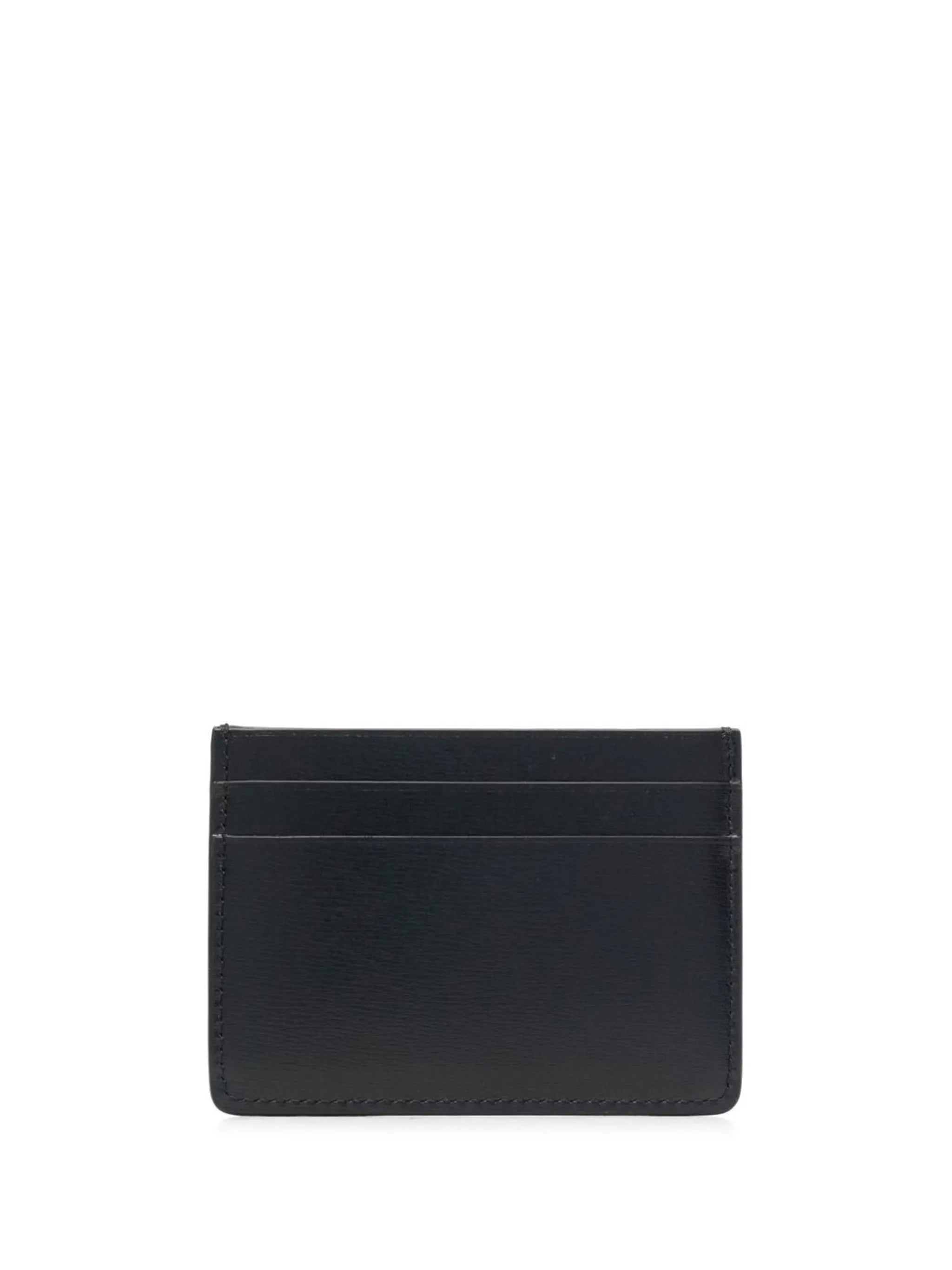 logo-lettering leather cardholder