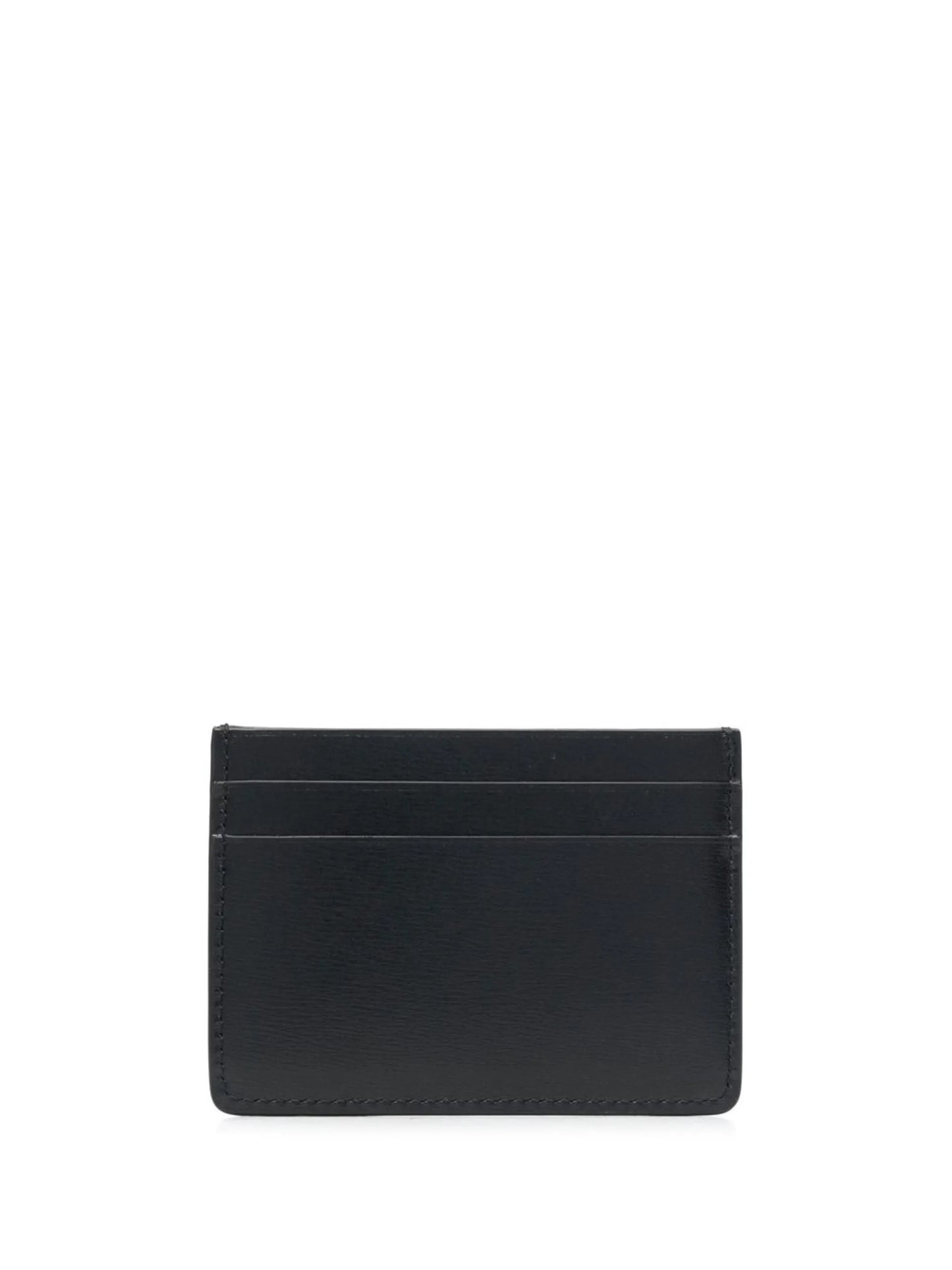 logo-lettering leather cardholder