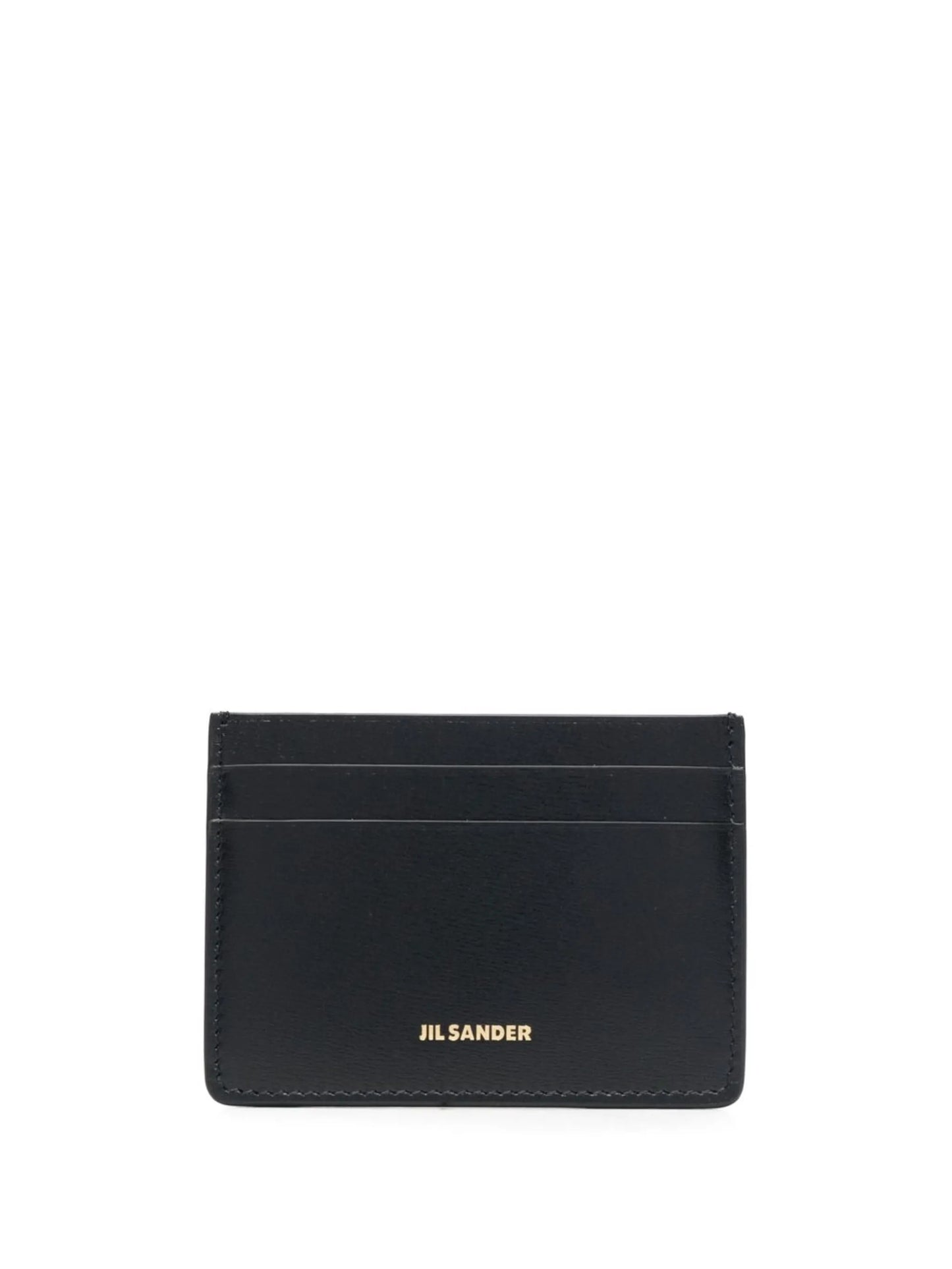 logo-lettering leather cardholder