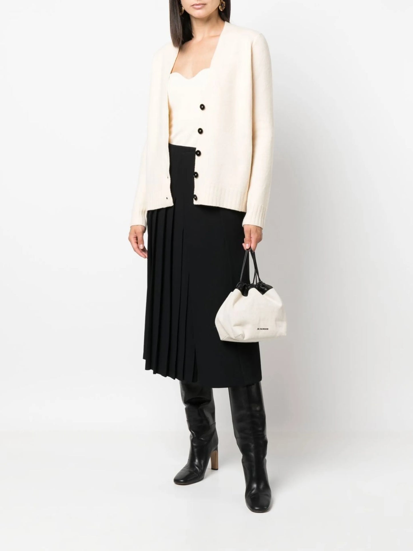 button-down knit cardigan