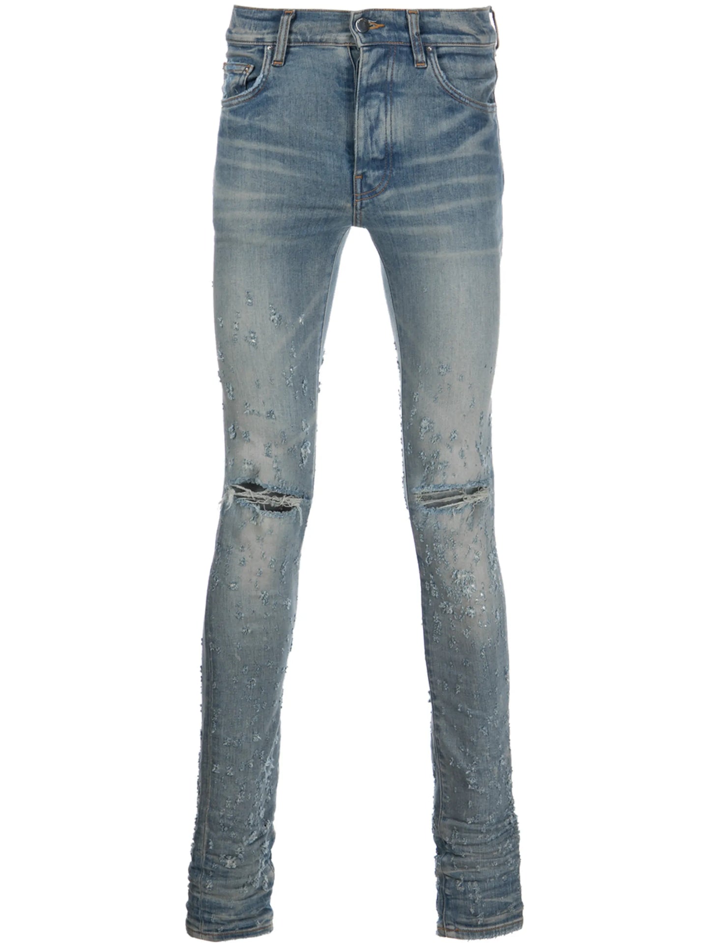 distressed skinny jeans