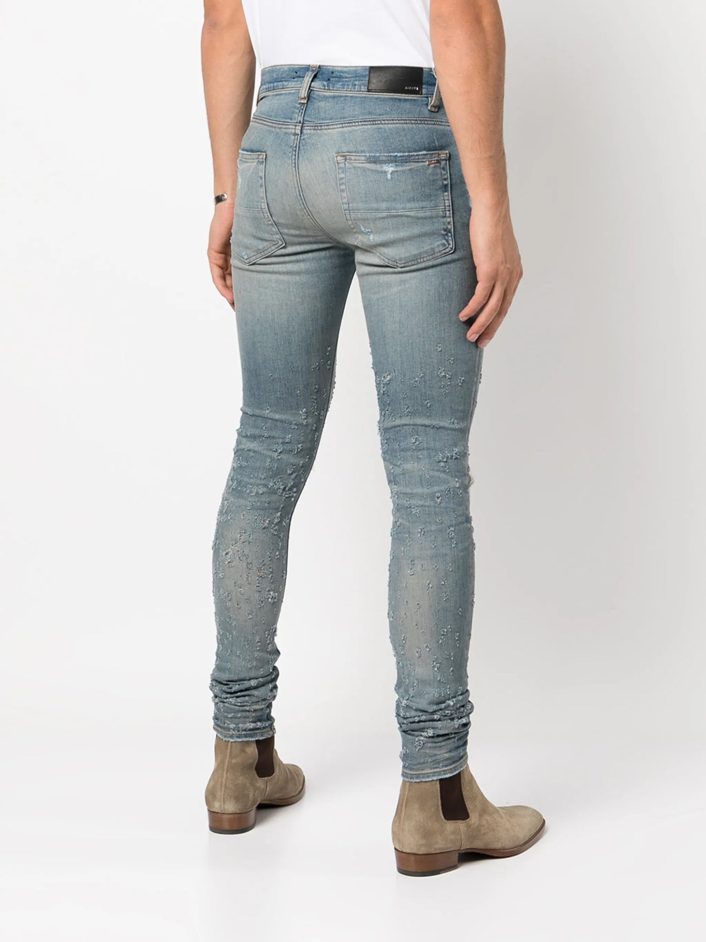 distressed skinny jeans