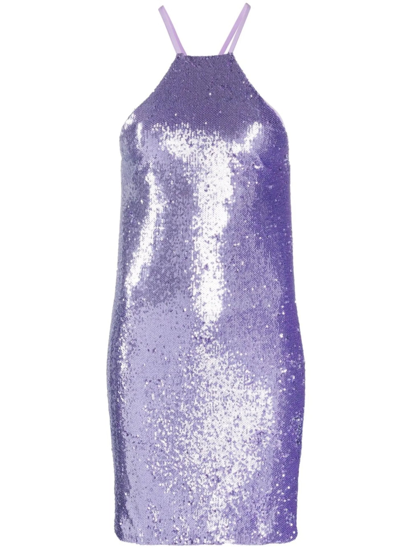 sequin-embellished open-back dress