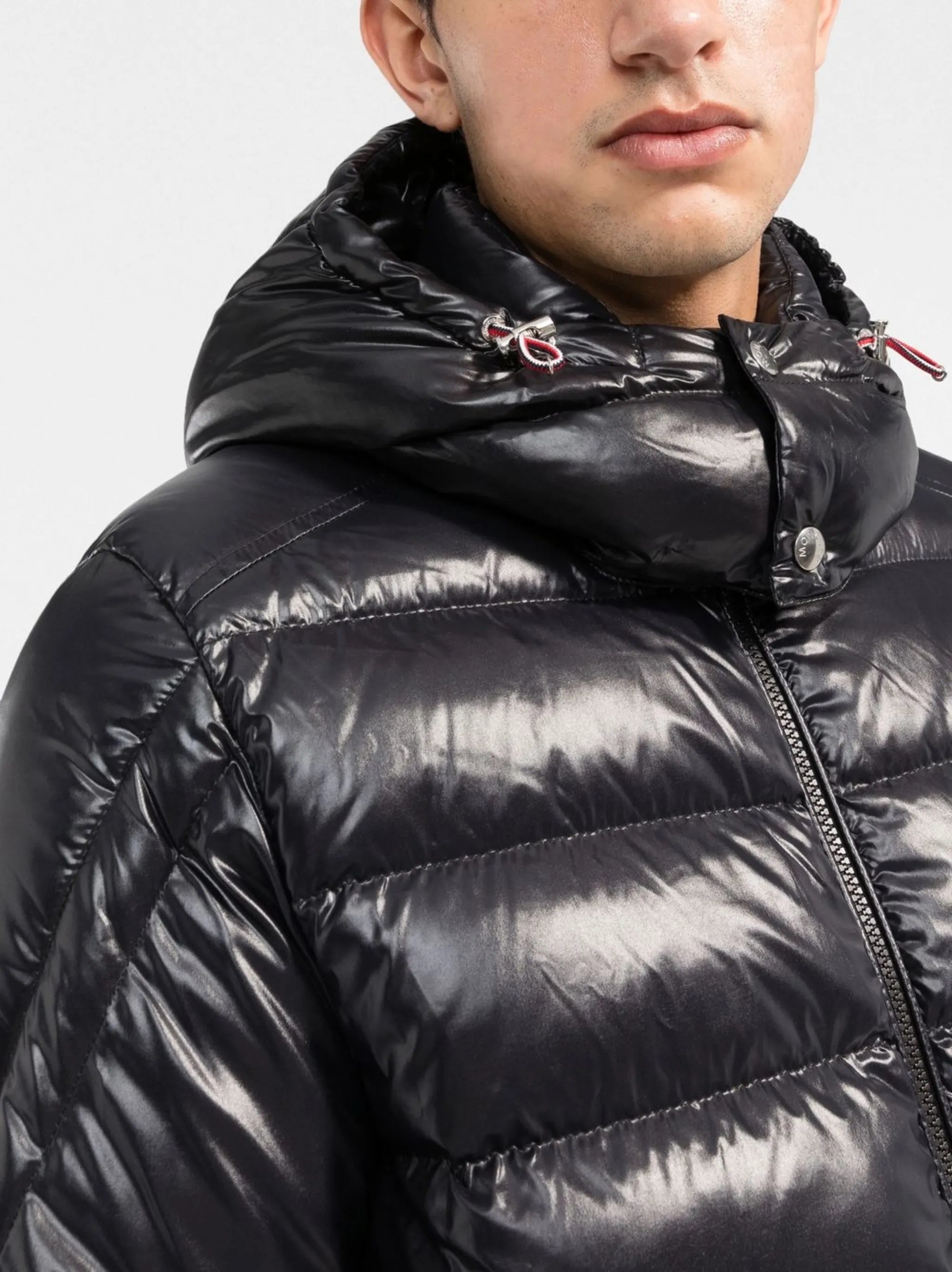 hooded feather down jacket
