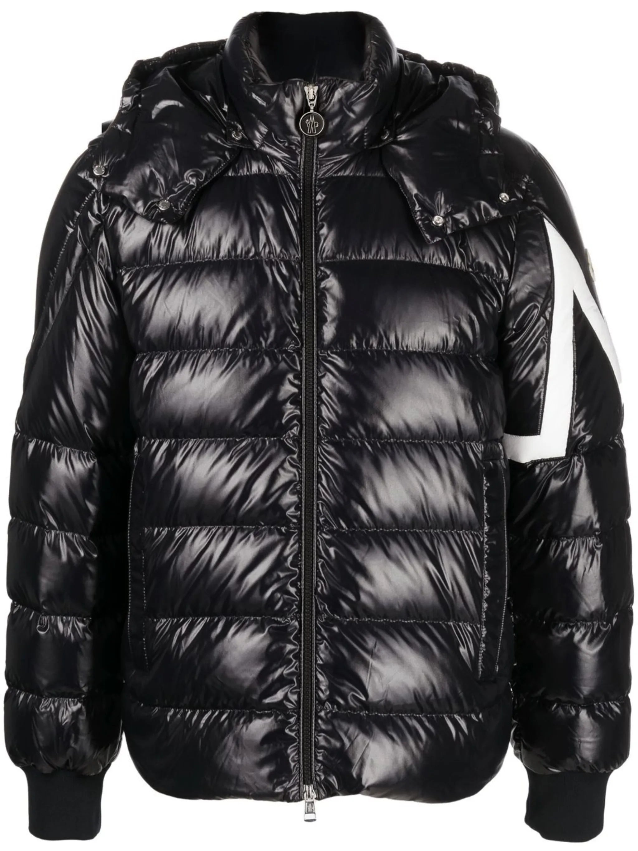 hooded feather down jacket