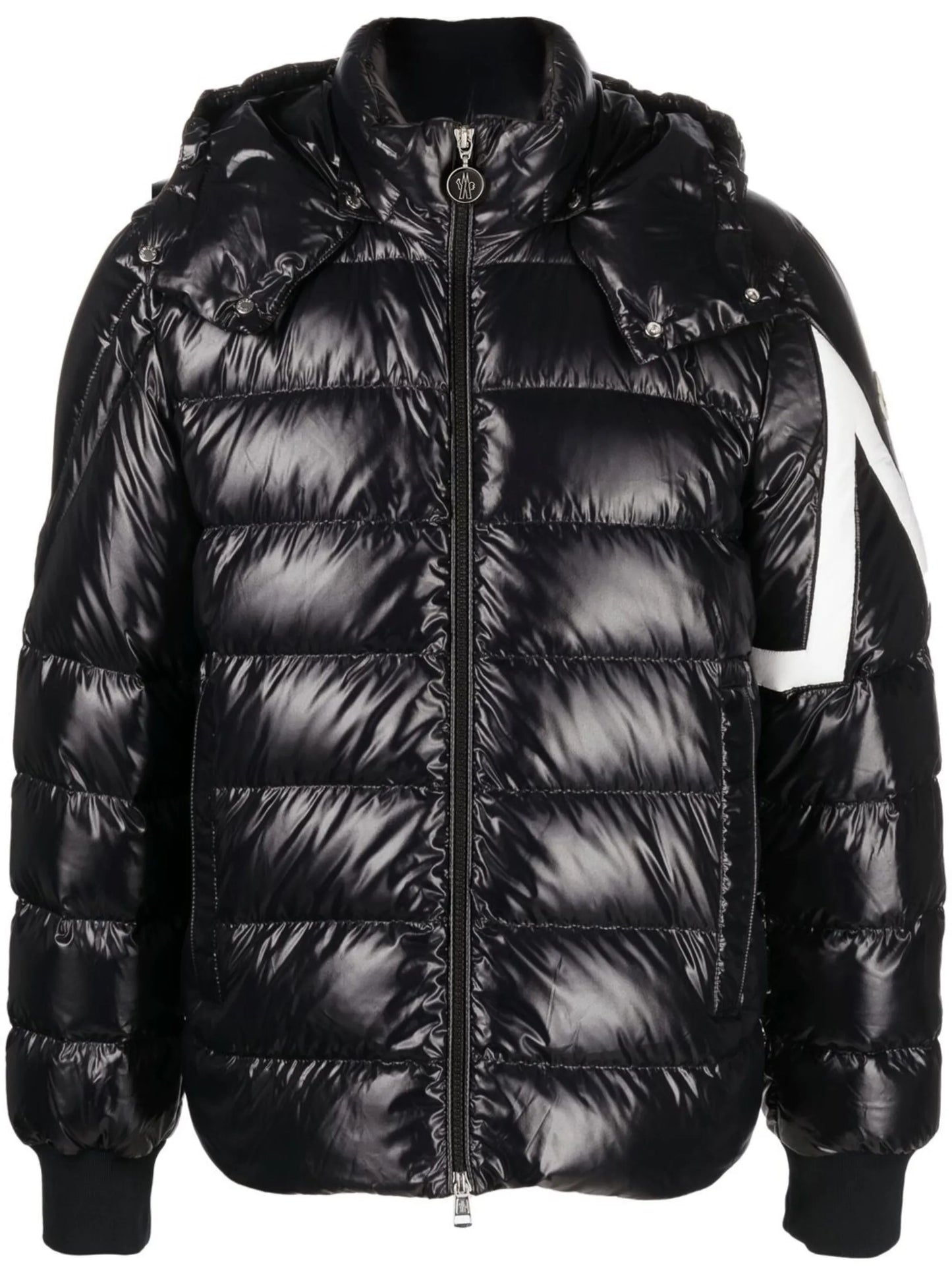 hooded feather down jacket