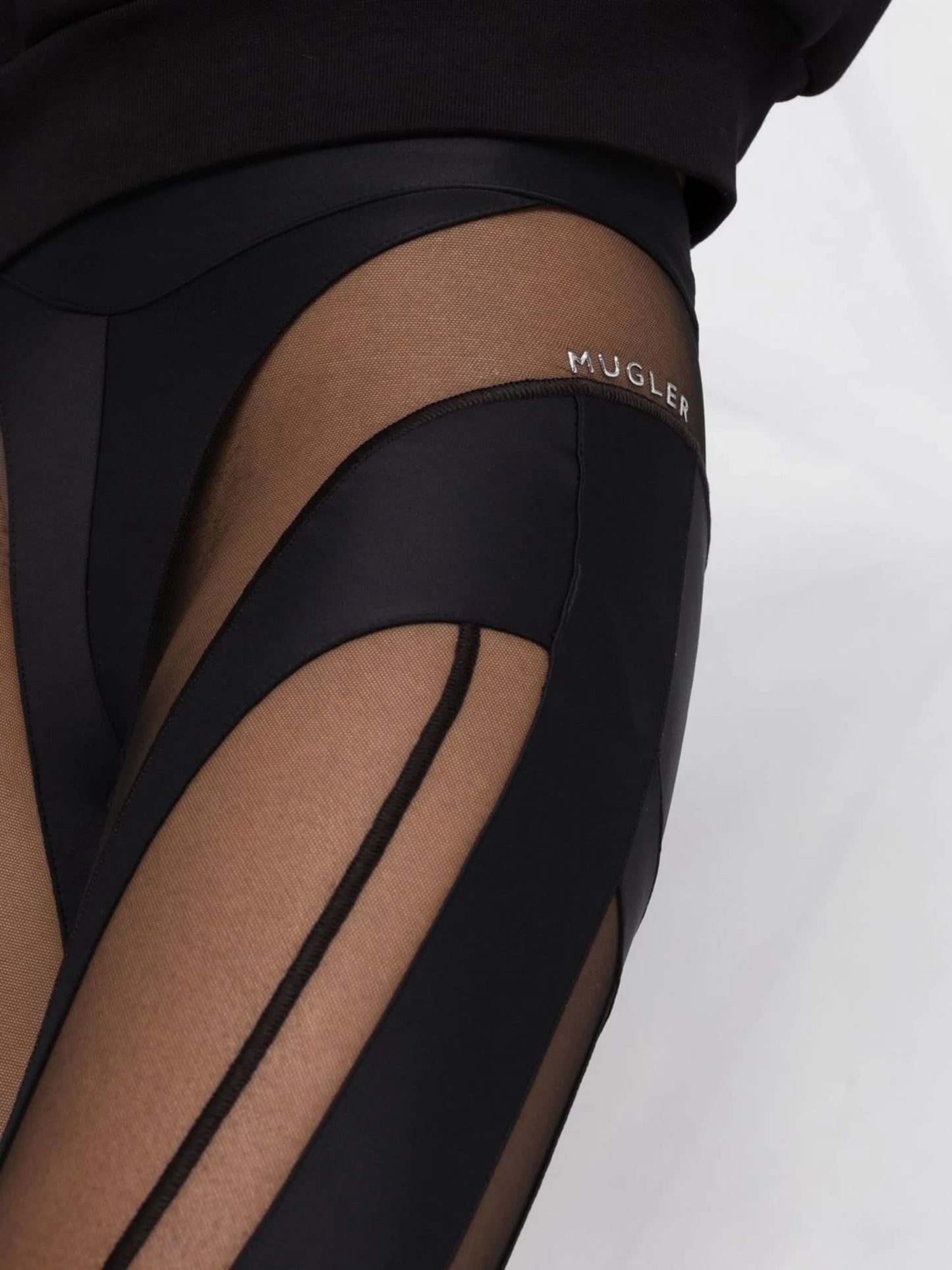 sheer-panelled leggings