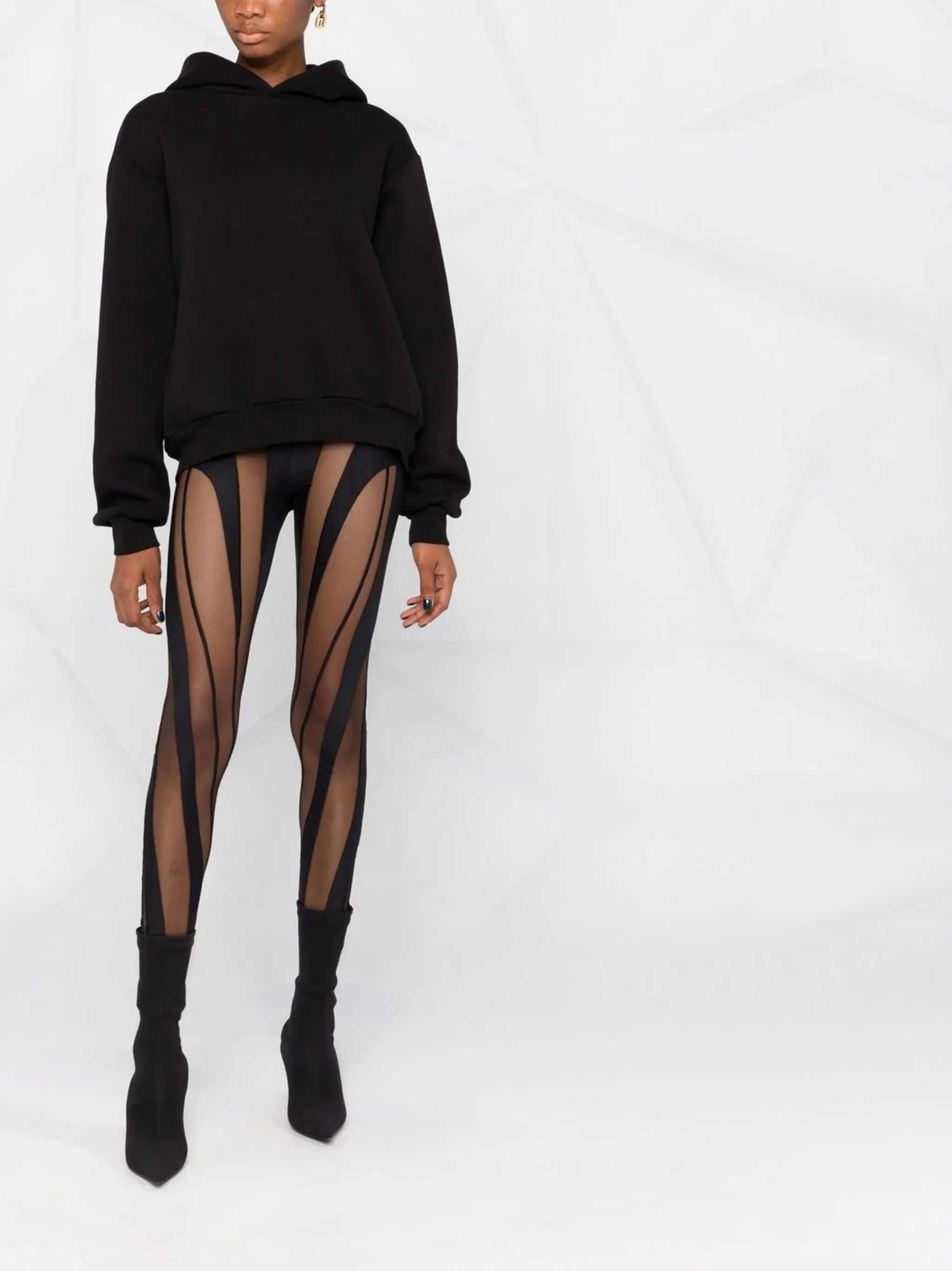 sheer-panelled leggings