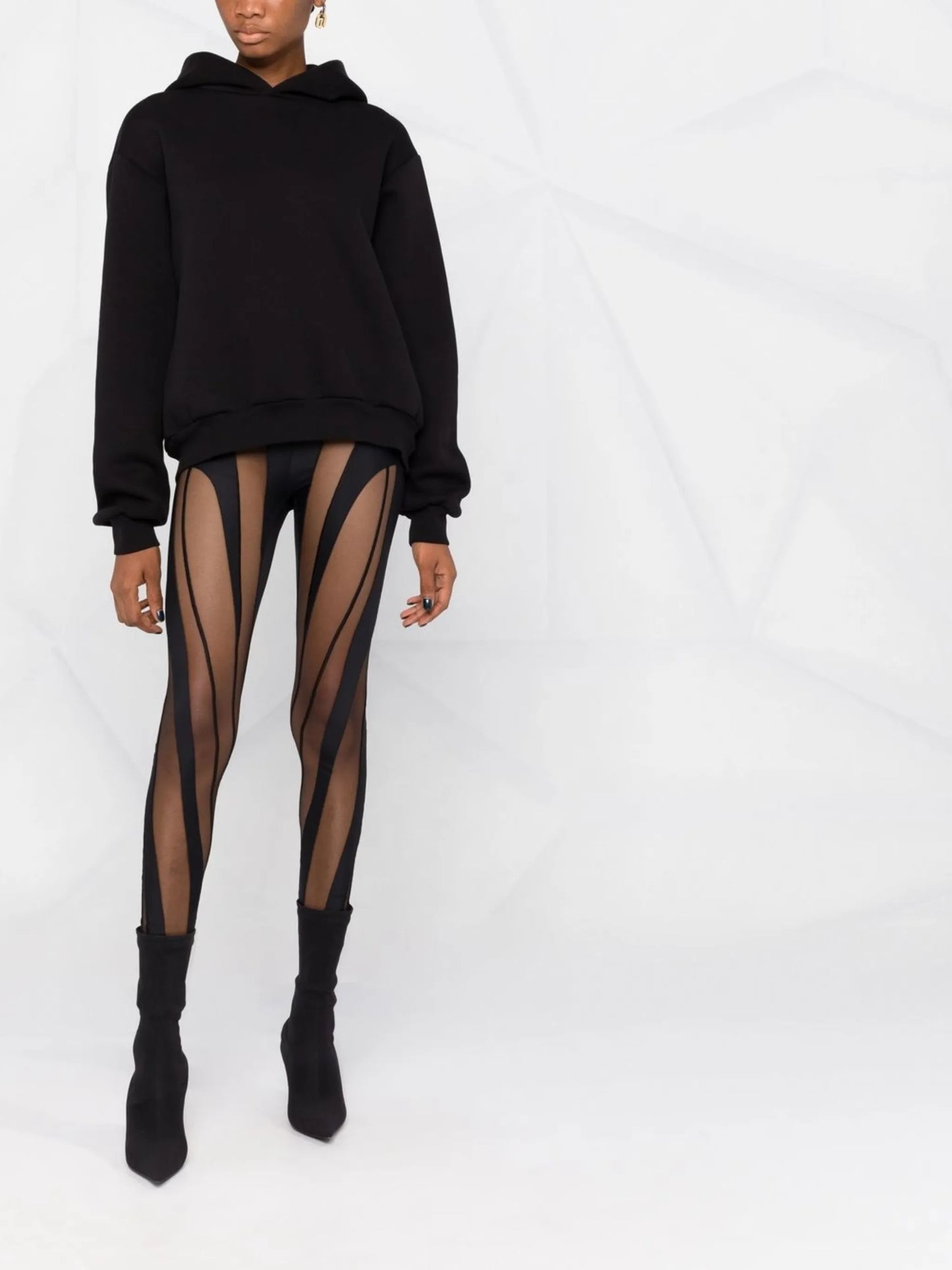 sheer-panelled leggings