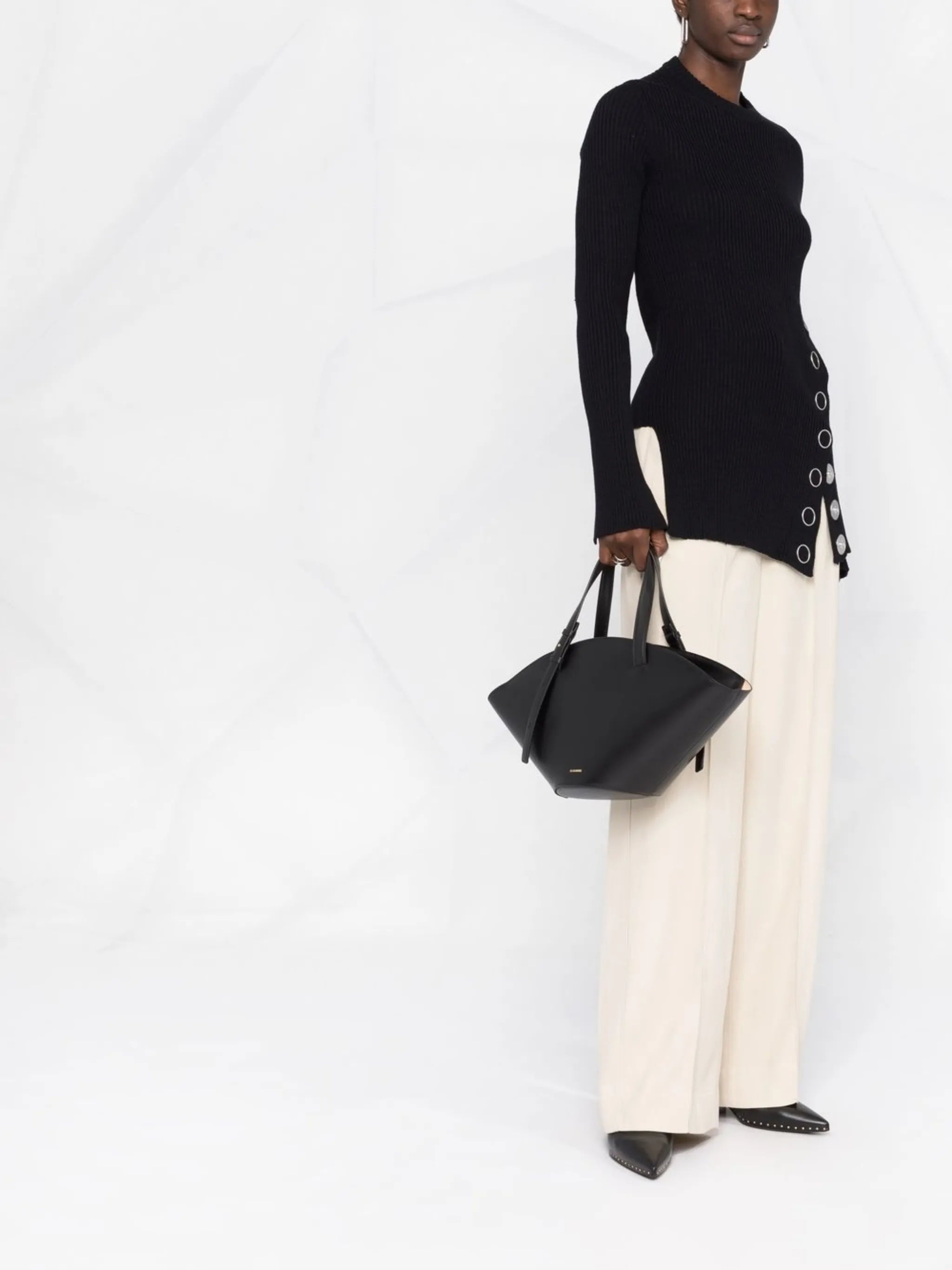 logo-print tote bag