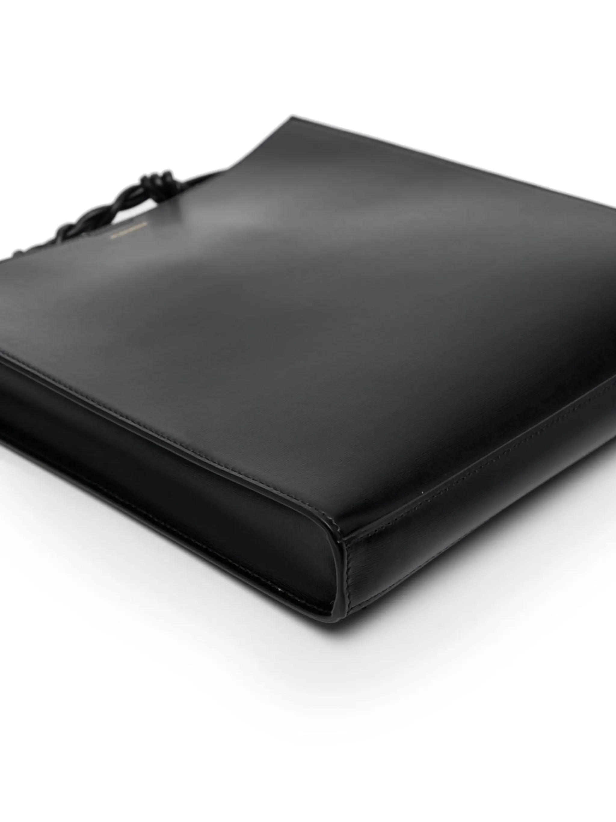 logo-print leather shoulder bag