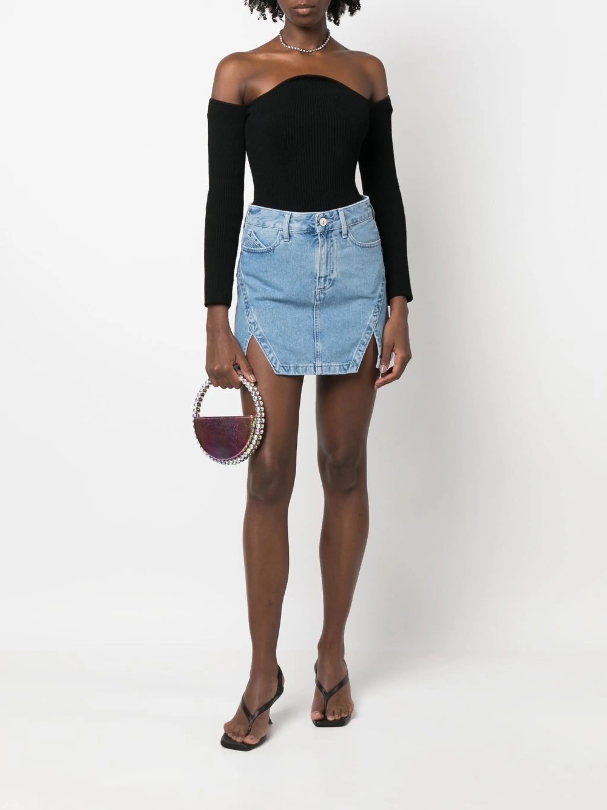 Lula denim miniskirt