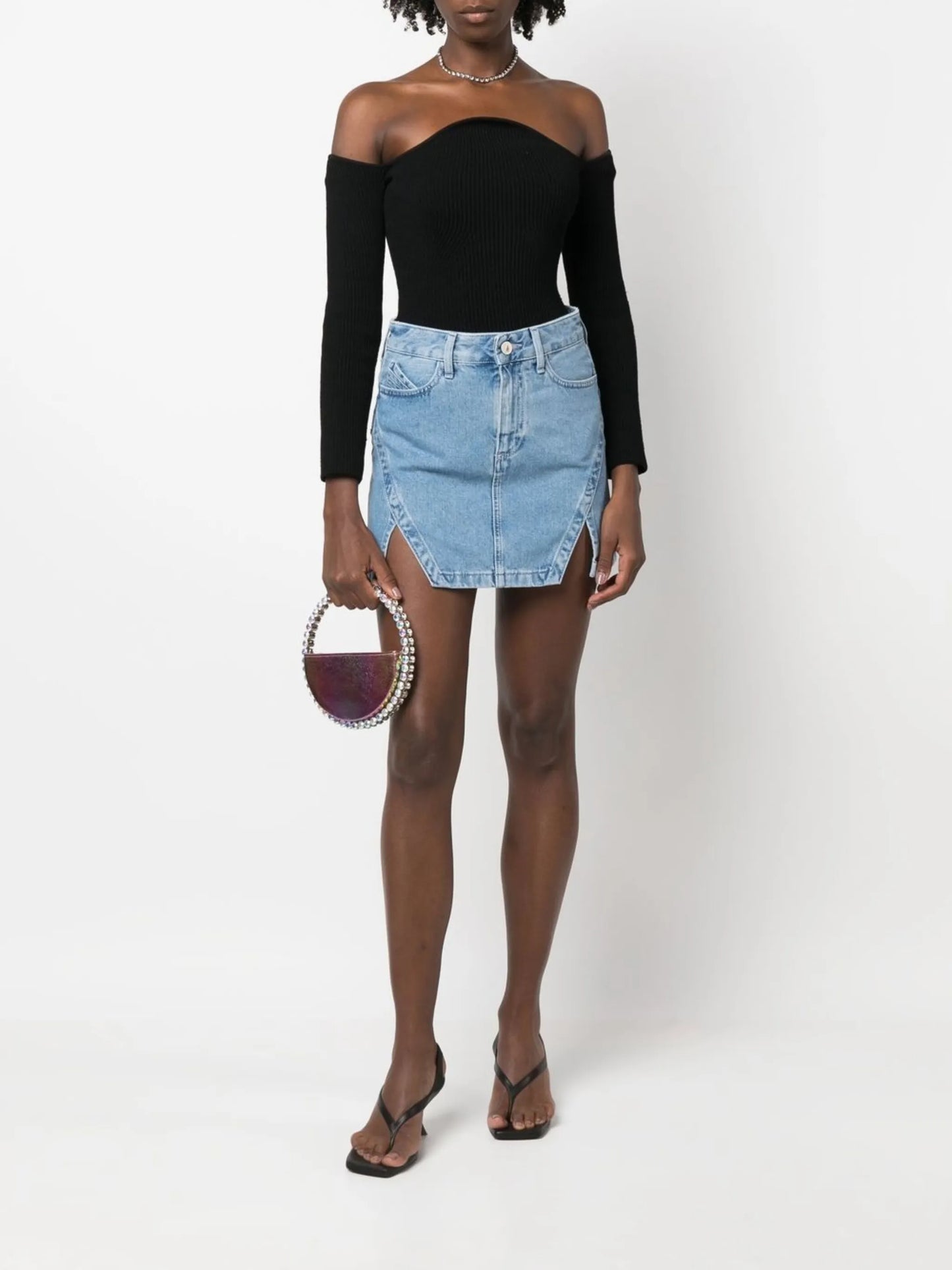 Lula denim miniskirt