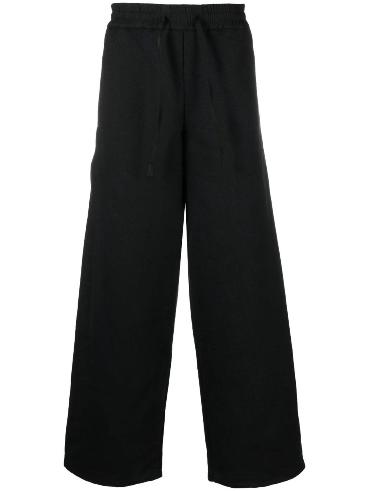 elasticated waist wide leg trousers