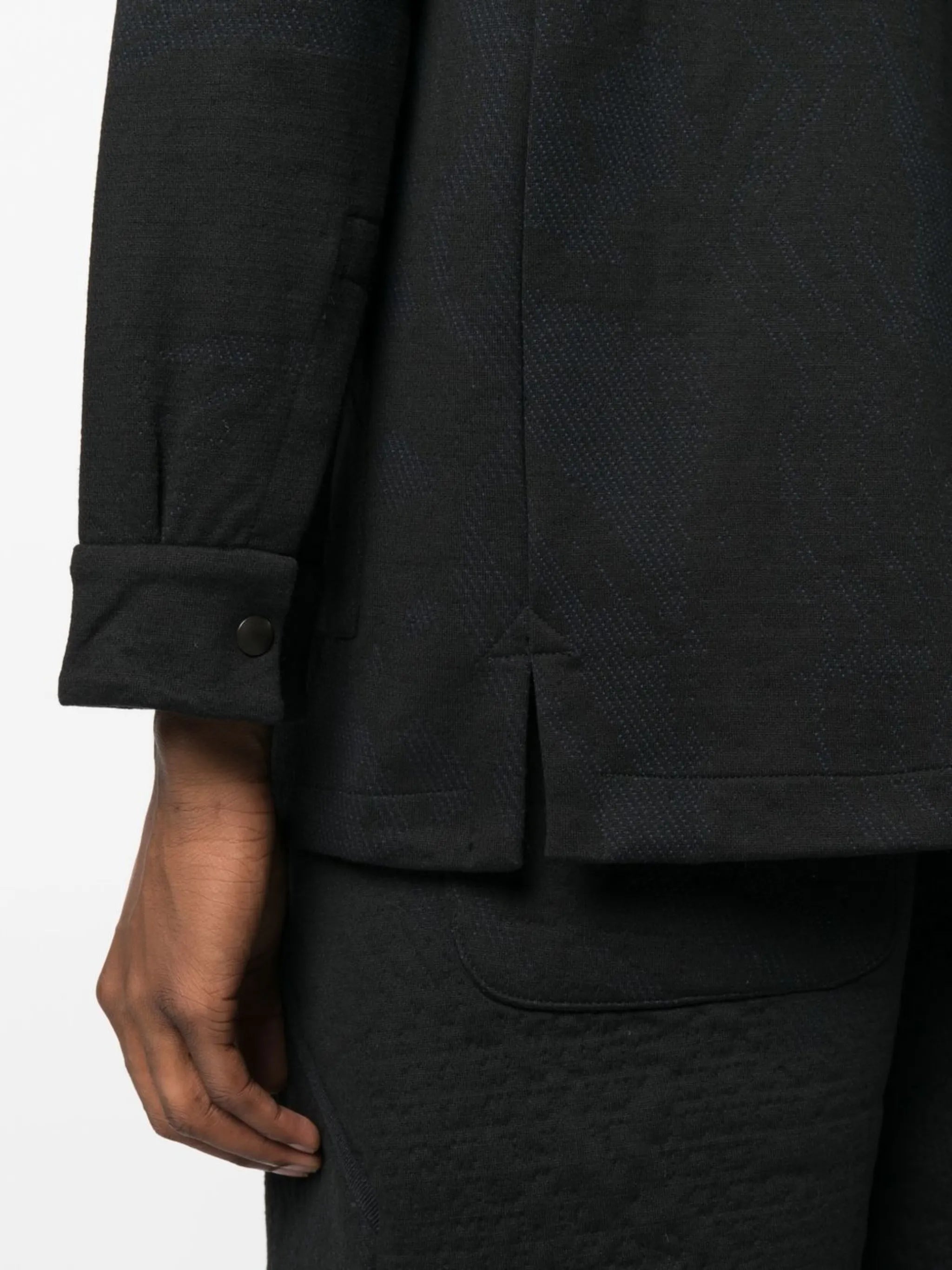 stripe-patterned shirt