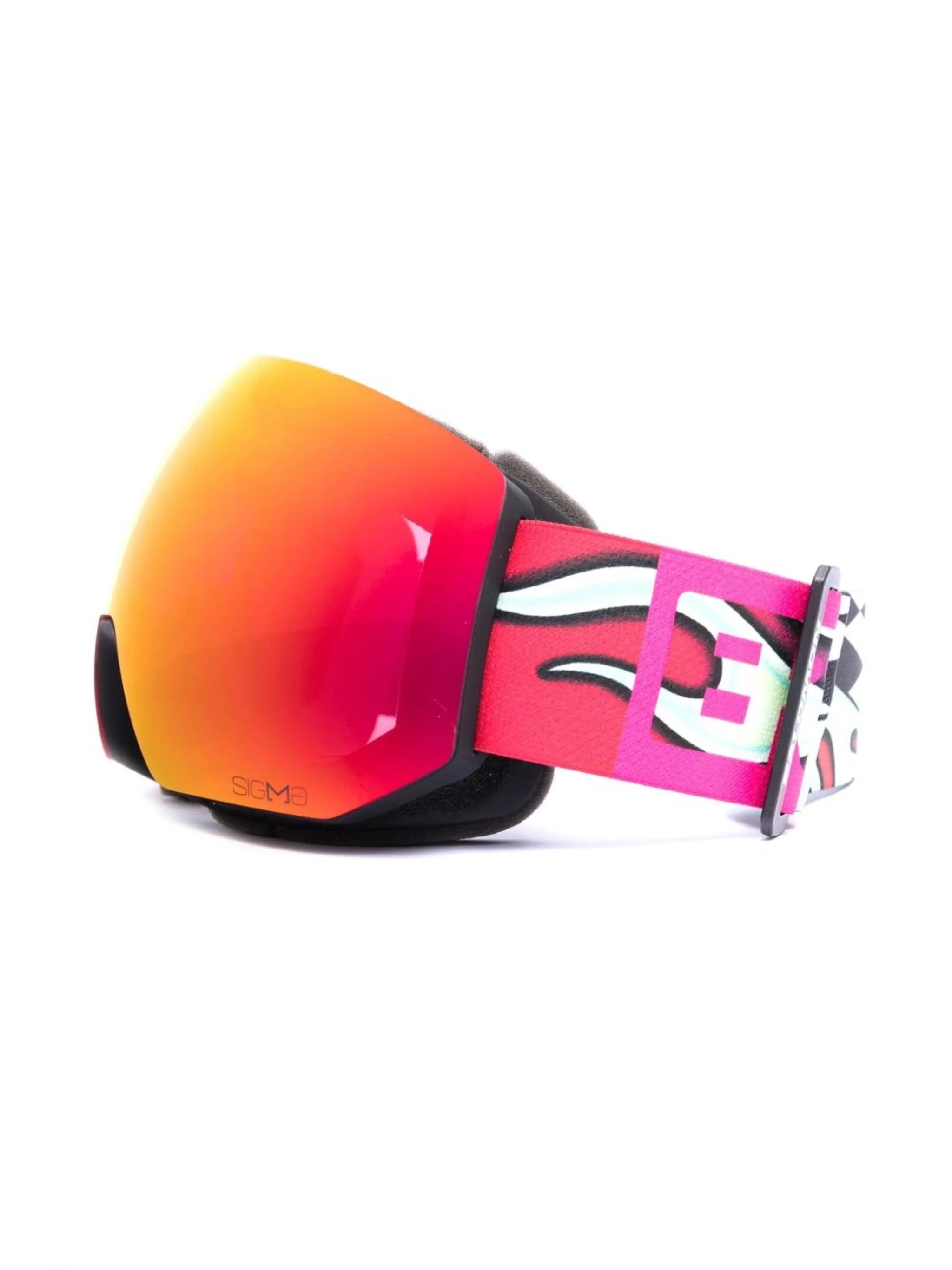 X Salomon flame-print strap ski goggles
