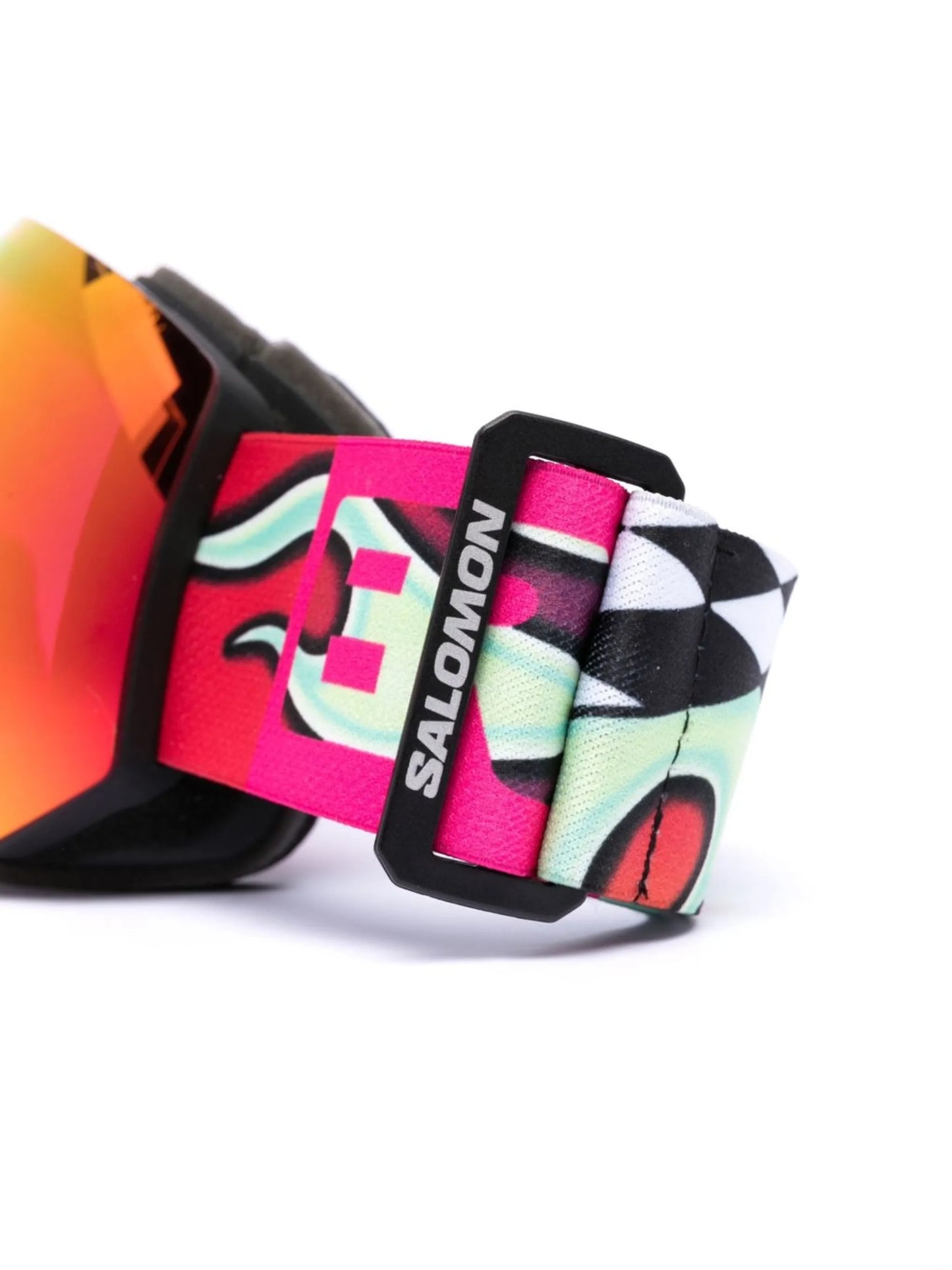 X Salomon flame-print strap ski goggles