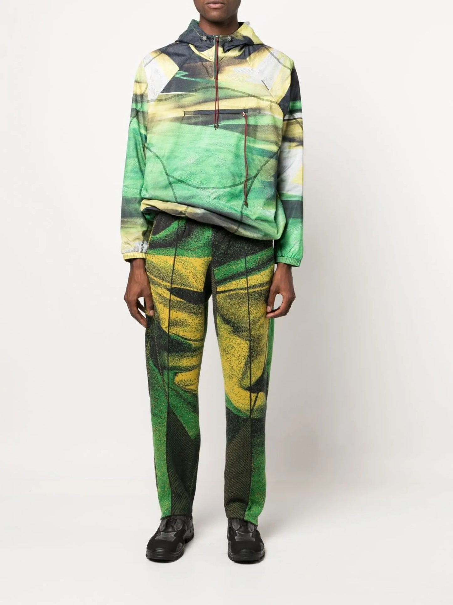 graphic-print hooded jacket
