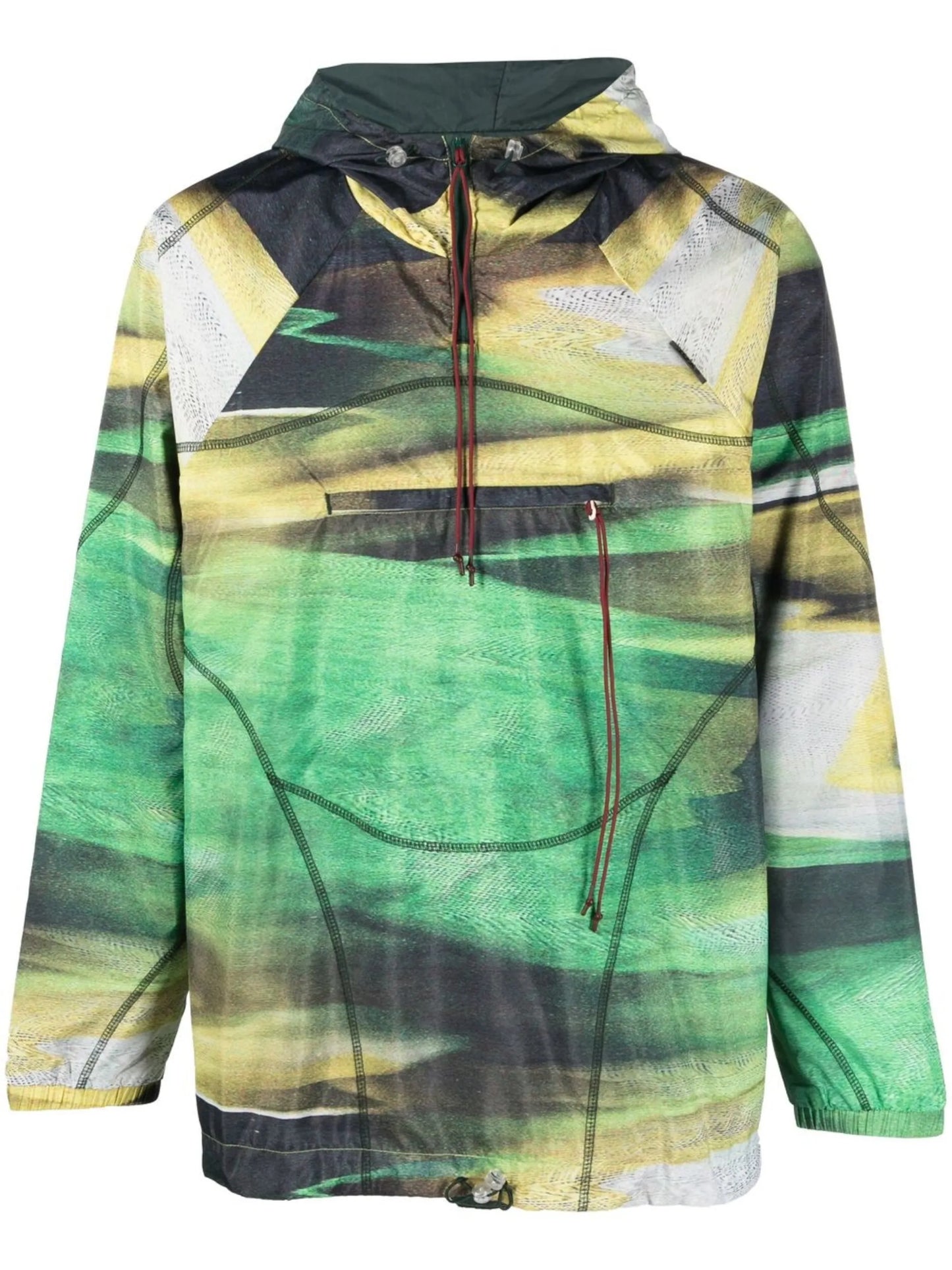 graphic-print hooded jacket
