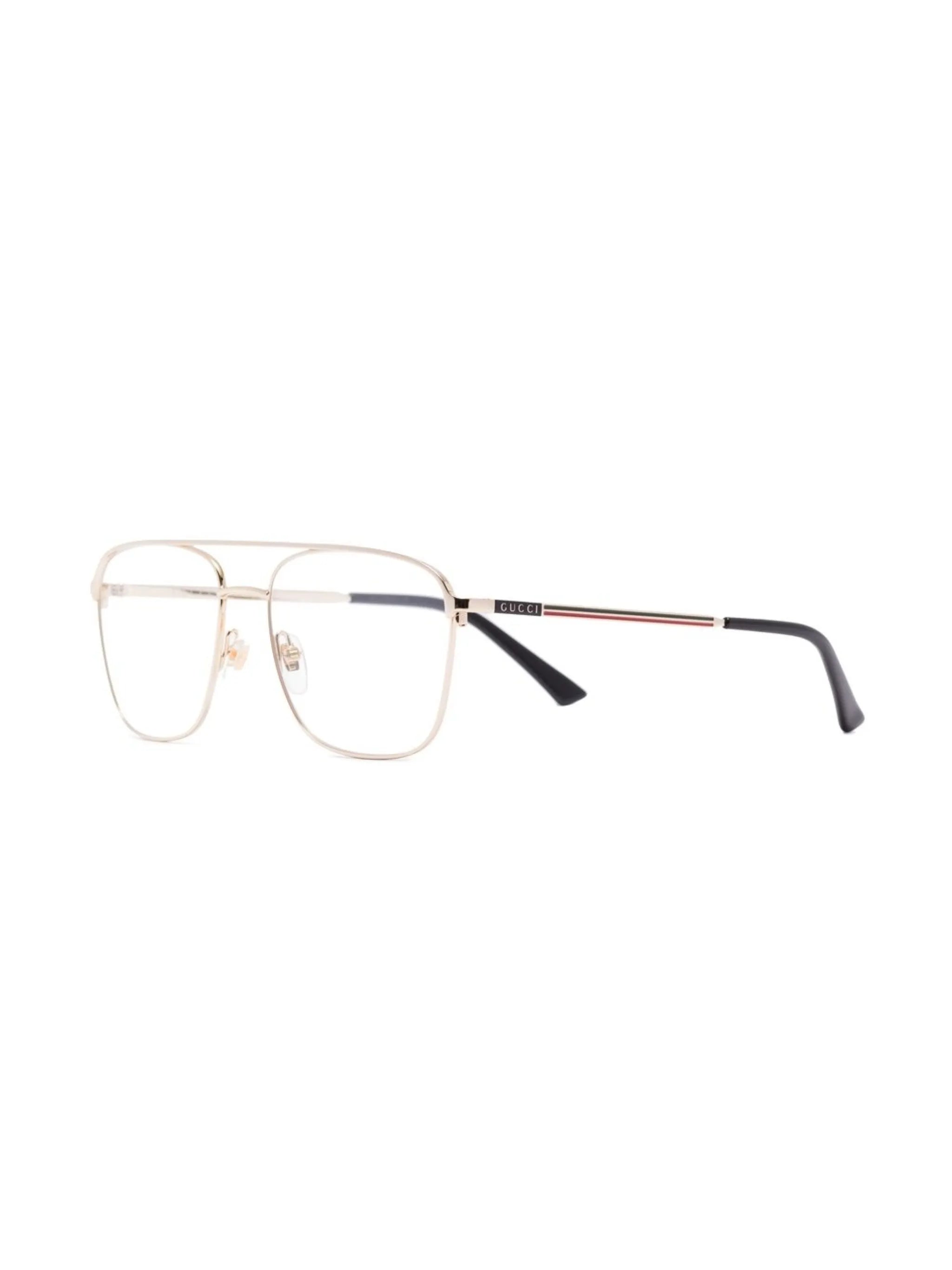 pilot-frame two-tone glasses