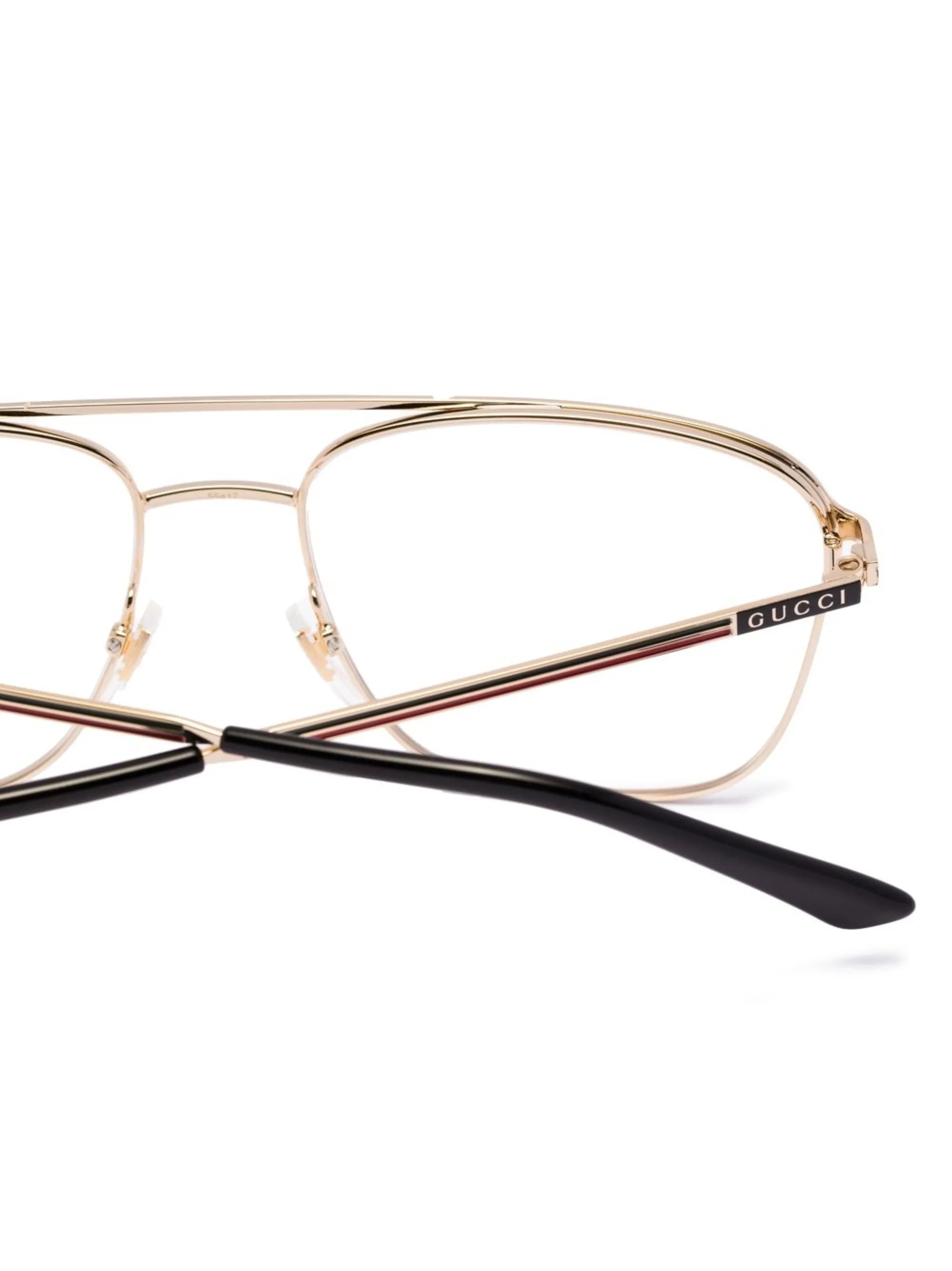 pilot-frame two-tone glasses
