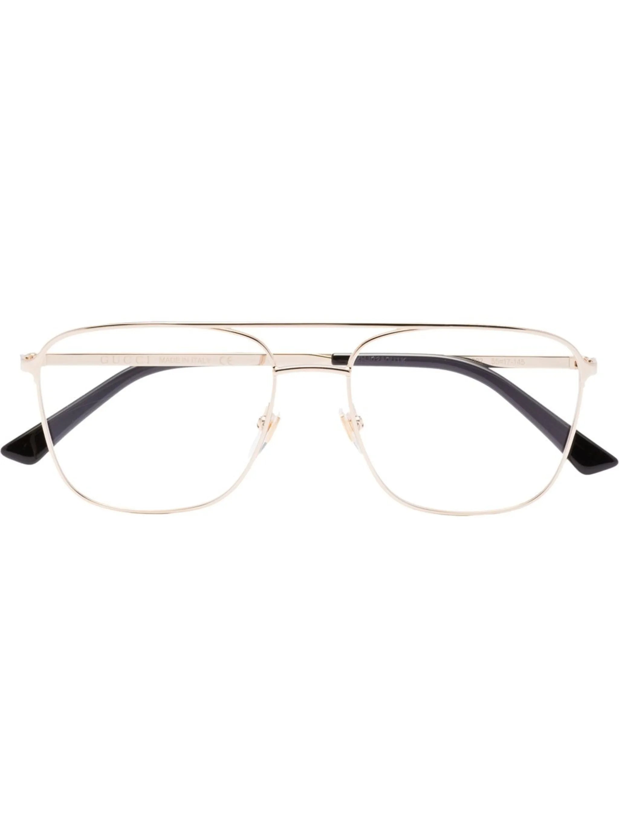 pilot-frame two-tone glasses