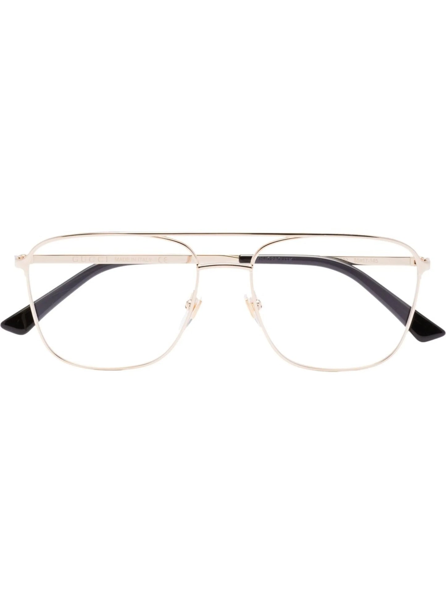 pilot-frame two-tone glasses