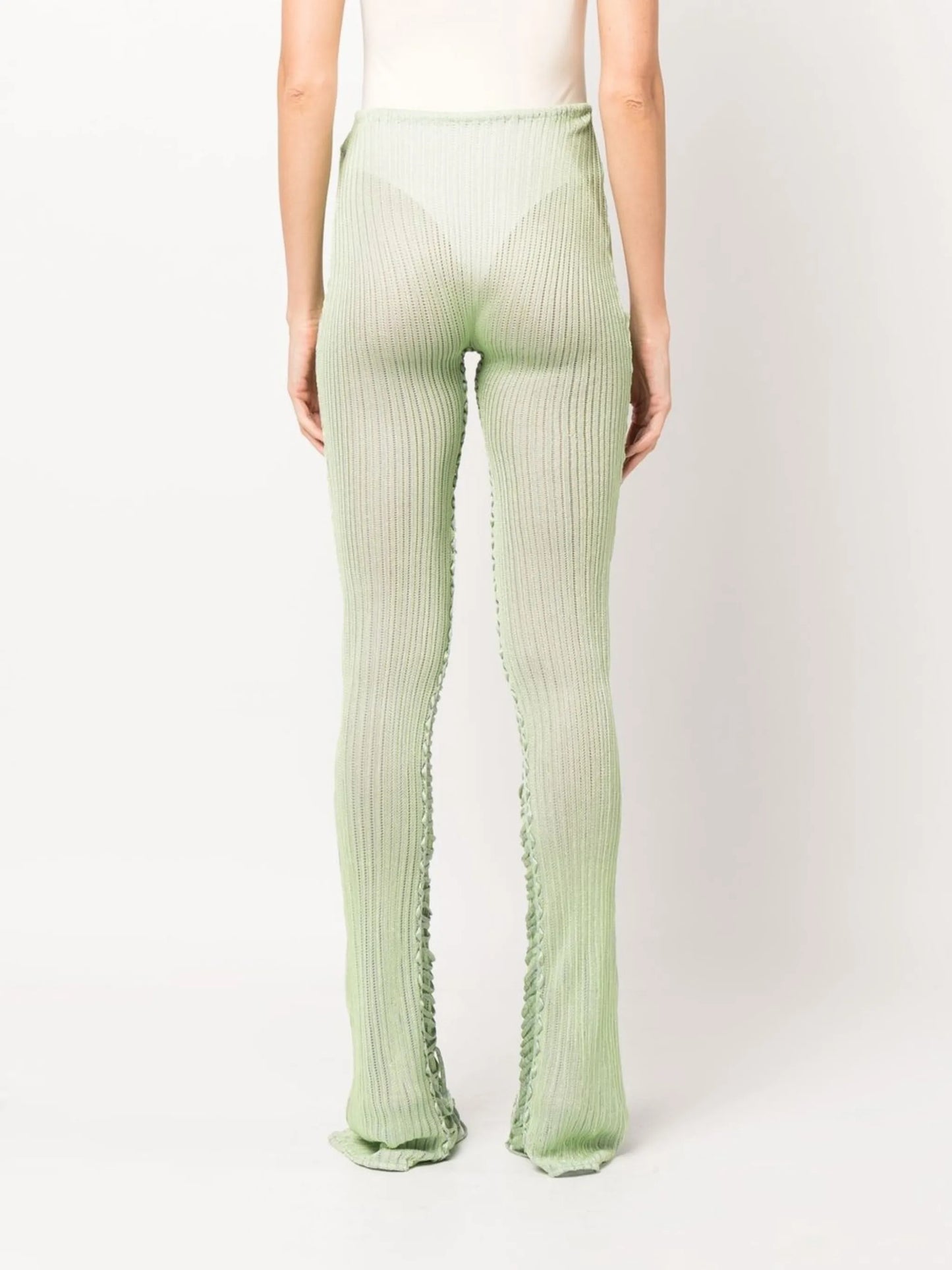 lace-up skinny trousers