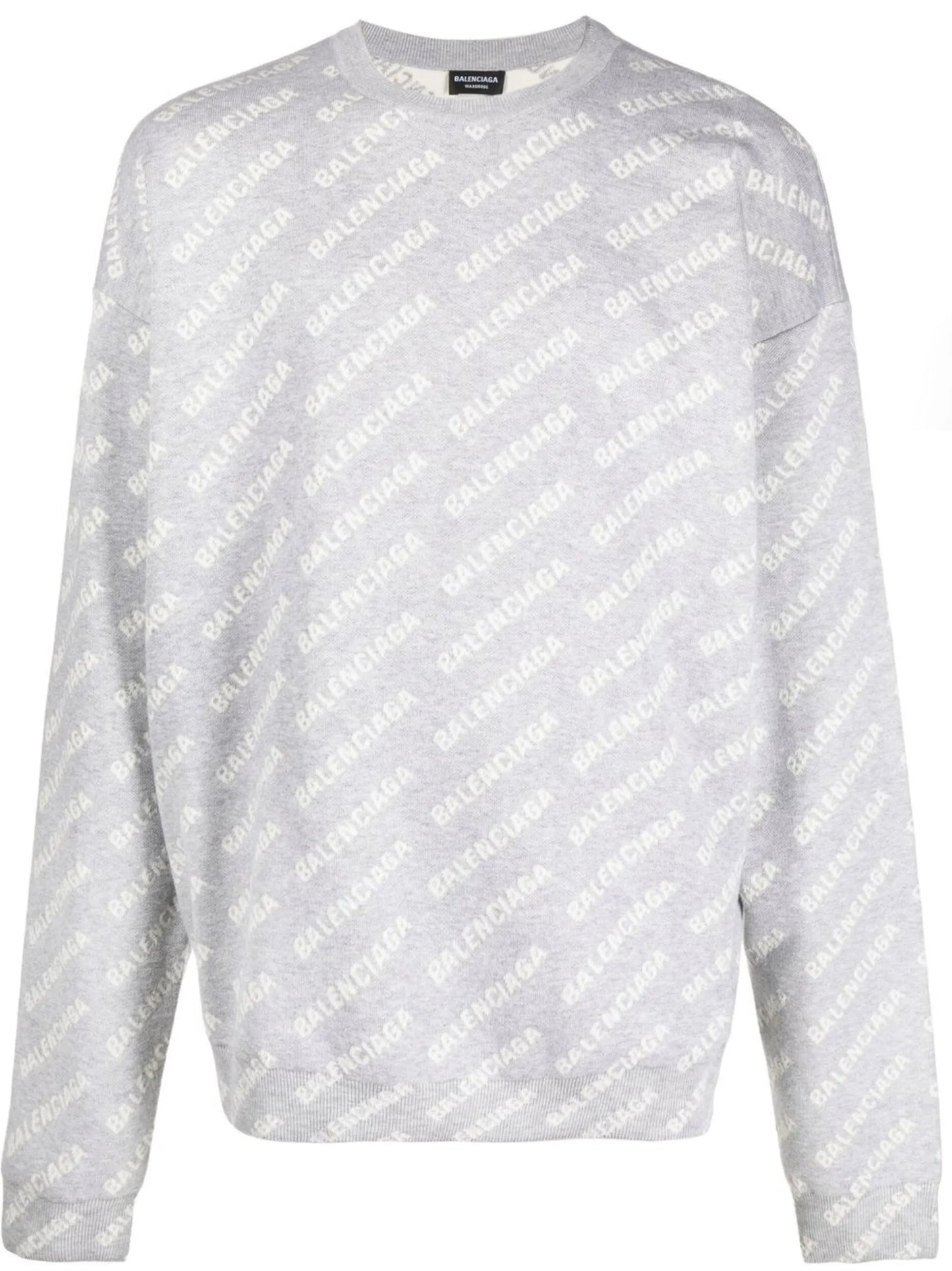 intarsia-logo crew-neck jumper