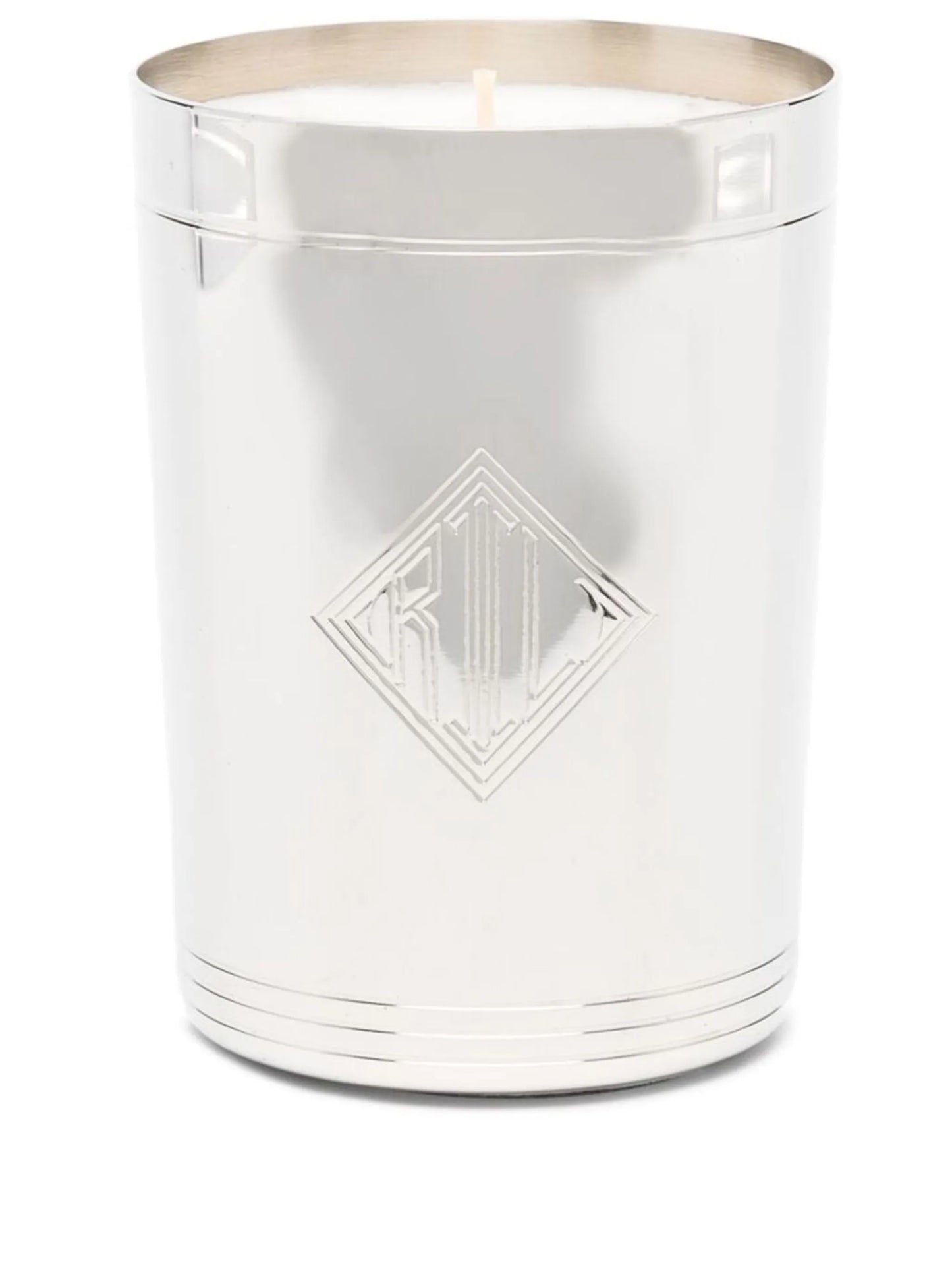 Rhinelander logo-debossed candle